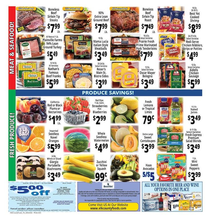 Elk County Foods Weekly Ad August 6 - 12, 2026