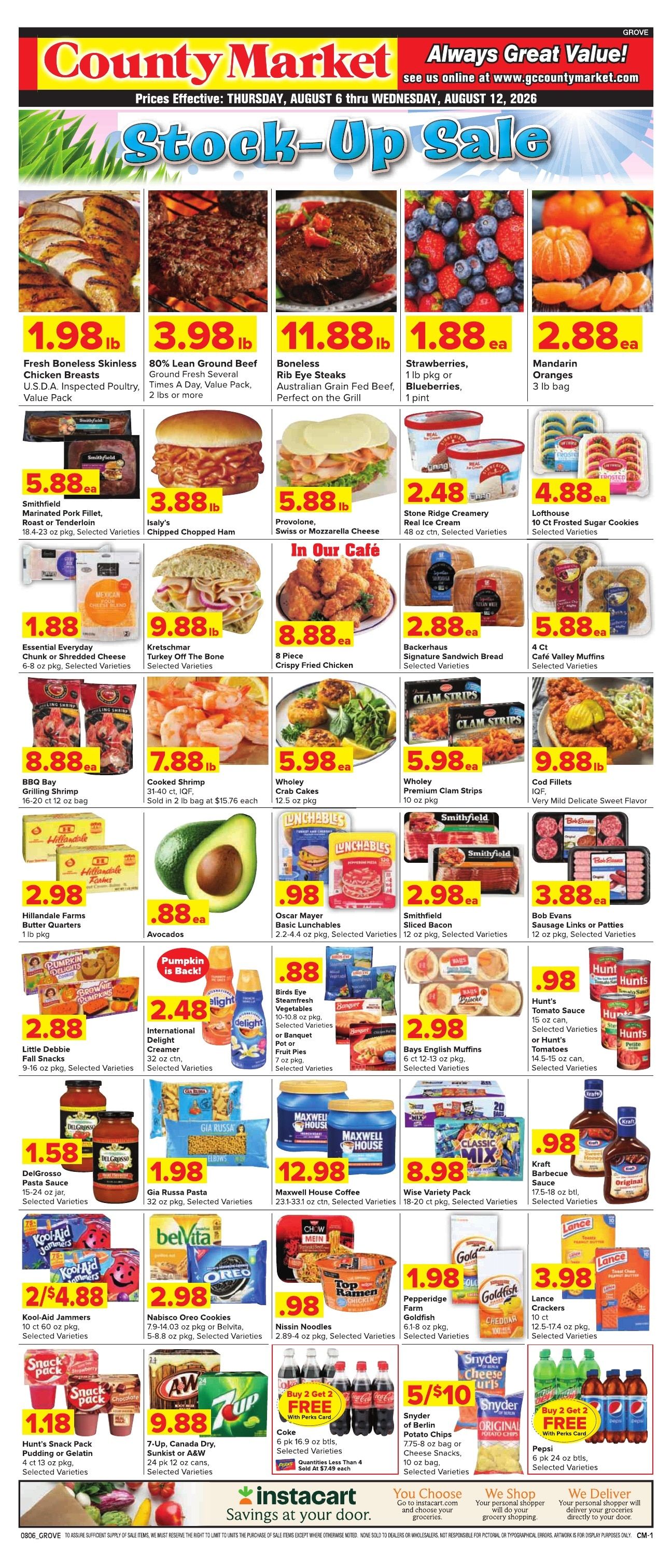 Grove City County Market Weekly Ad August 6 - 12, 2026