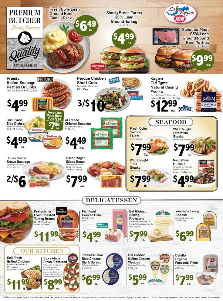 Lake Region IGA Weekly Ad August 7 - 13, 2026