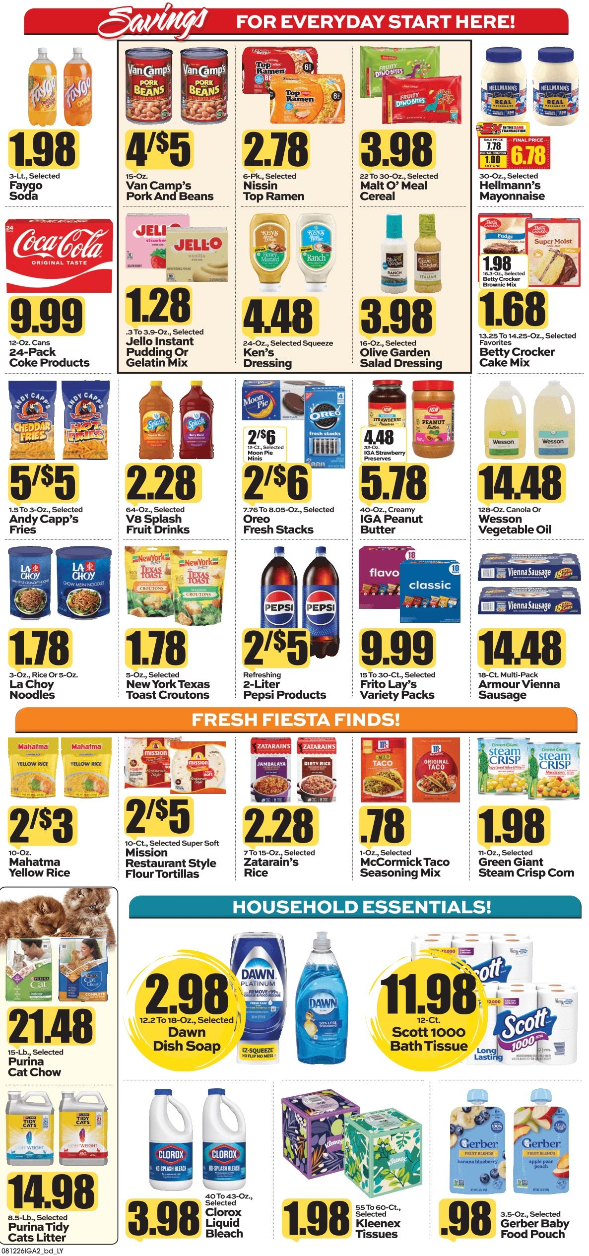 Leyo's Supermarket (1564 Main Street, Coalport, PA) Weekly Ad August 10 - 16, 2026
