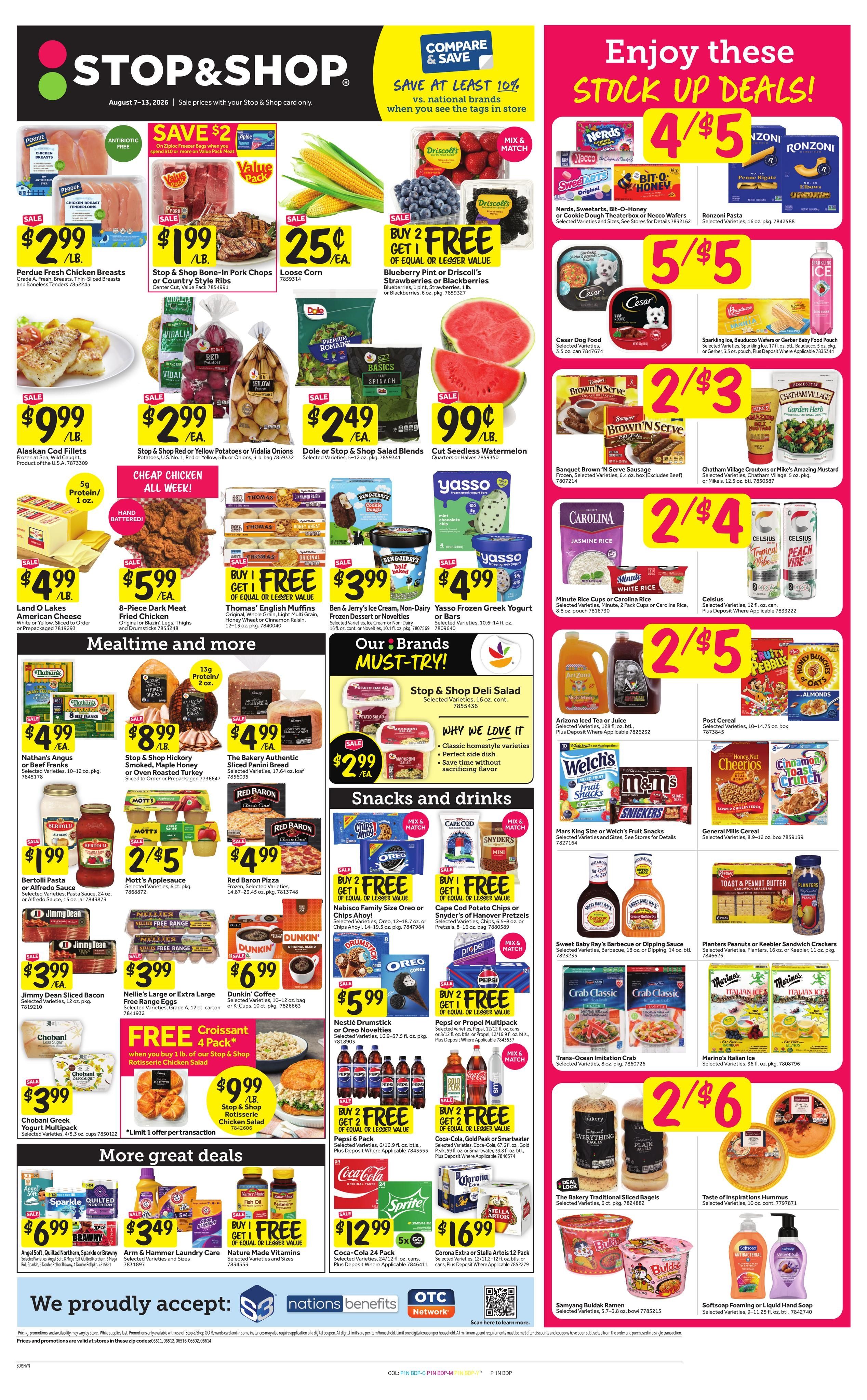 Stop & Shop (Fairfield Area, CT) Weekly Ad August 7 - 13, 2026