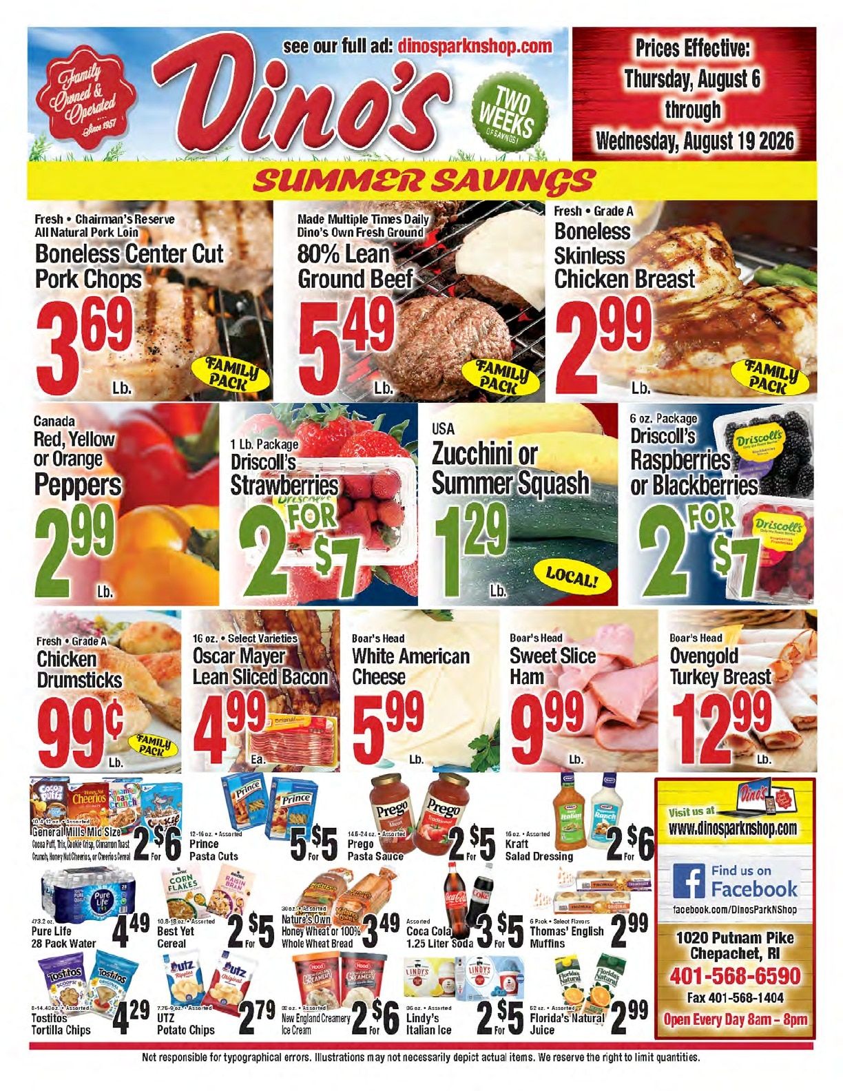 Dino's Park-n-Shop Weekly Ad August 6 - 19, 2026