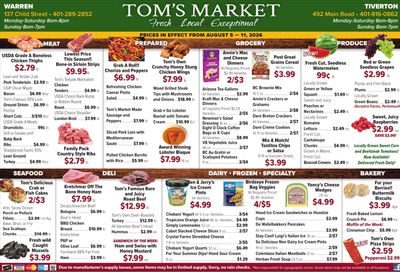 Tom's Market Weekly Ad August 5 - 11, 2026