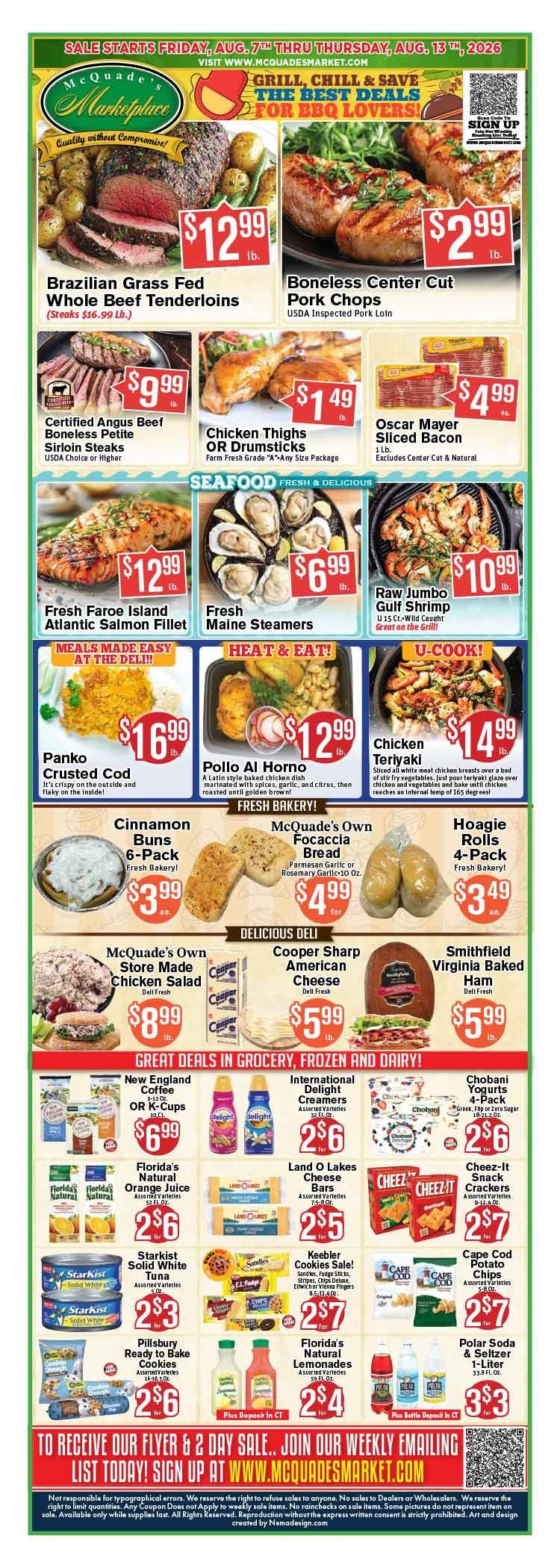 McQuade's Marketplace (Connecticut, Rhode Island) Weekly Ad August 7 - 13, 2026