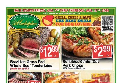 McQuade's Marketplace (Connecticut, Rhode Island) Weekly Ad August 7 - 13, 2026