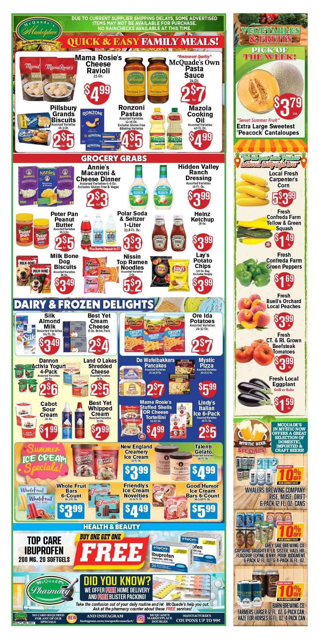 McQuade's Marketplace (Connecticut, Rhode Island) Weekly Ad August 7 - 13, 2026