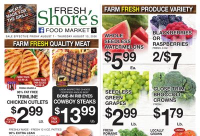 Shore's Market Weekly Ad August 7 - 13, 2026