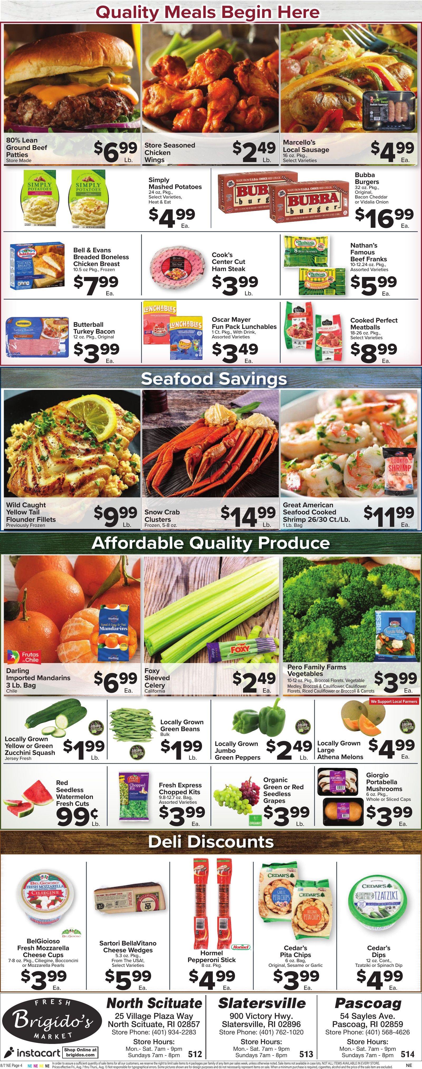 Brigido's Fresh Market Weekly Ad August 7 - 13, 2026