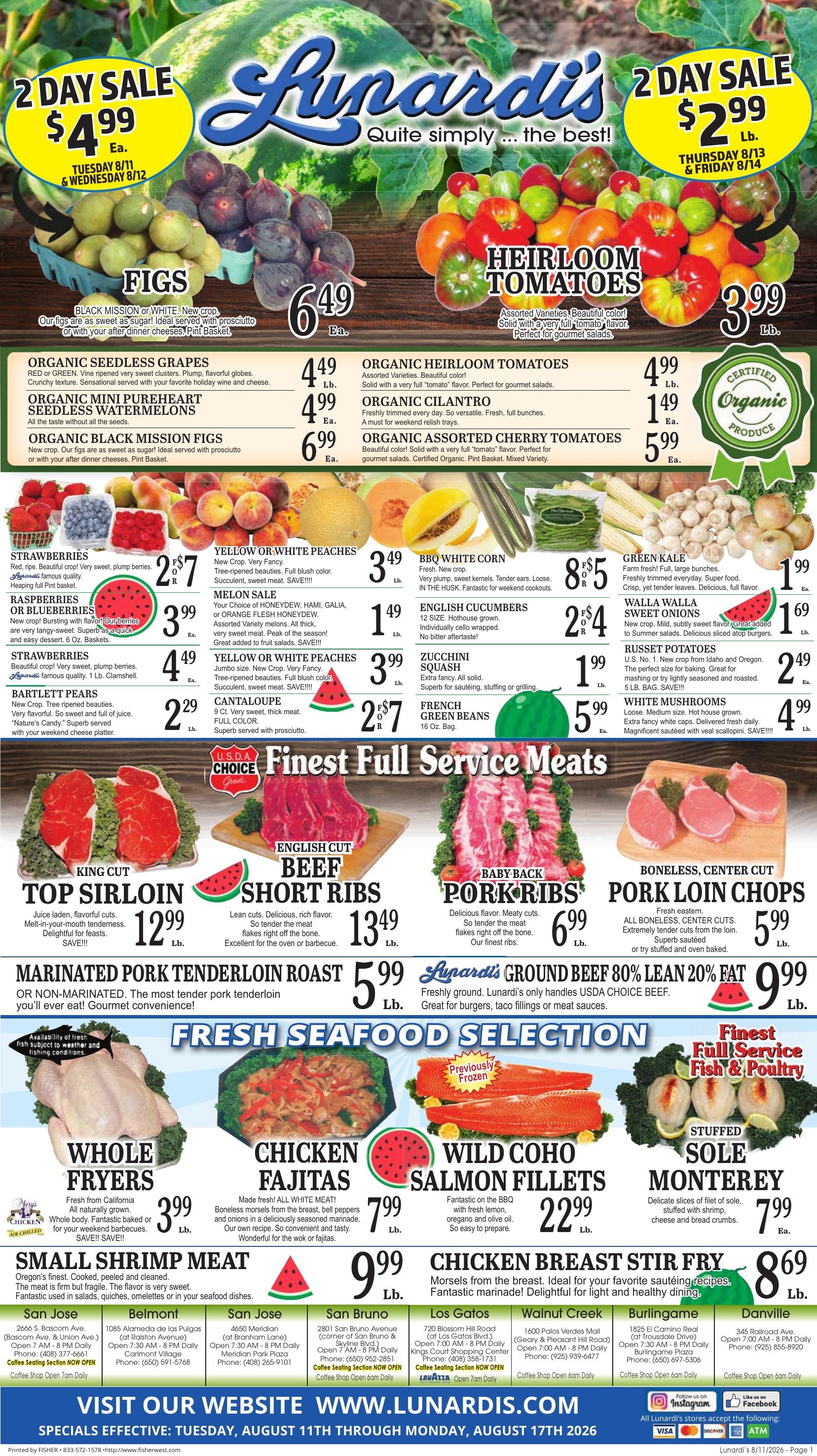 Lunardi's Markets Weekly Ad August 11 - 17, 2026