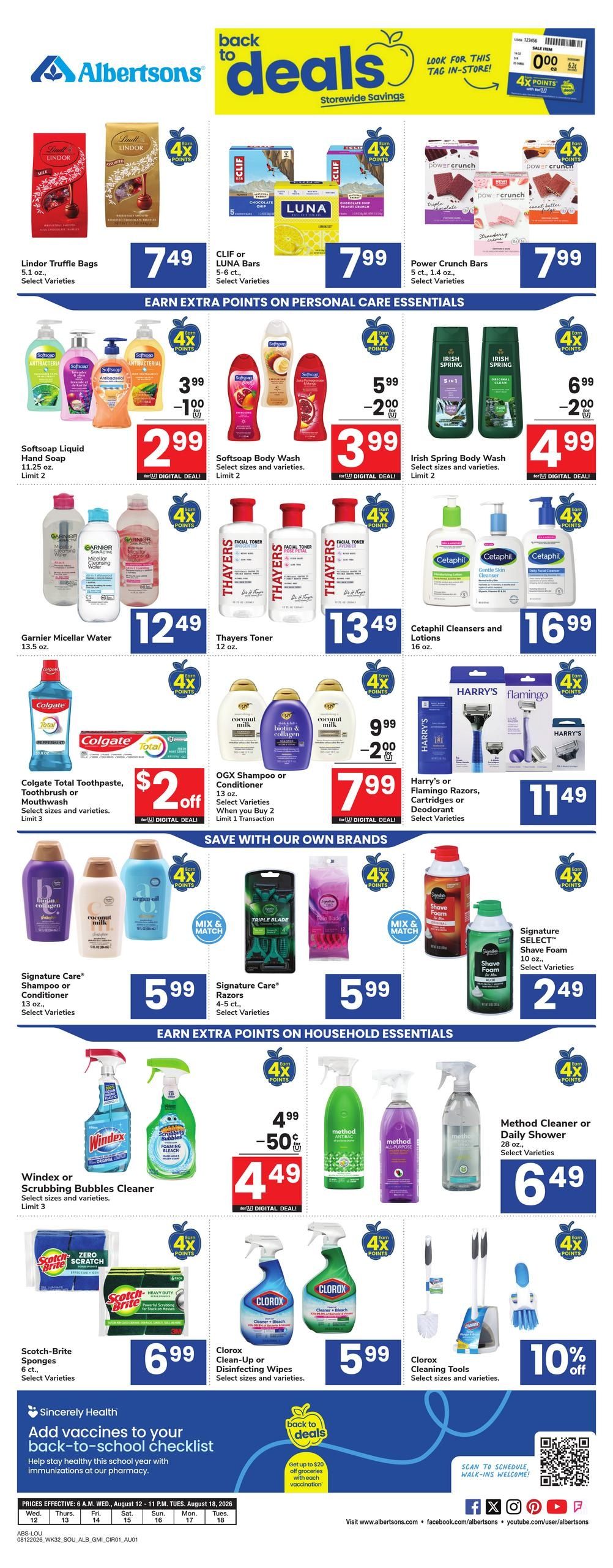 Albertsons (Dallas–Irving Area, TX) Weekly Ad August 12 - 18, 2026