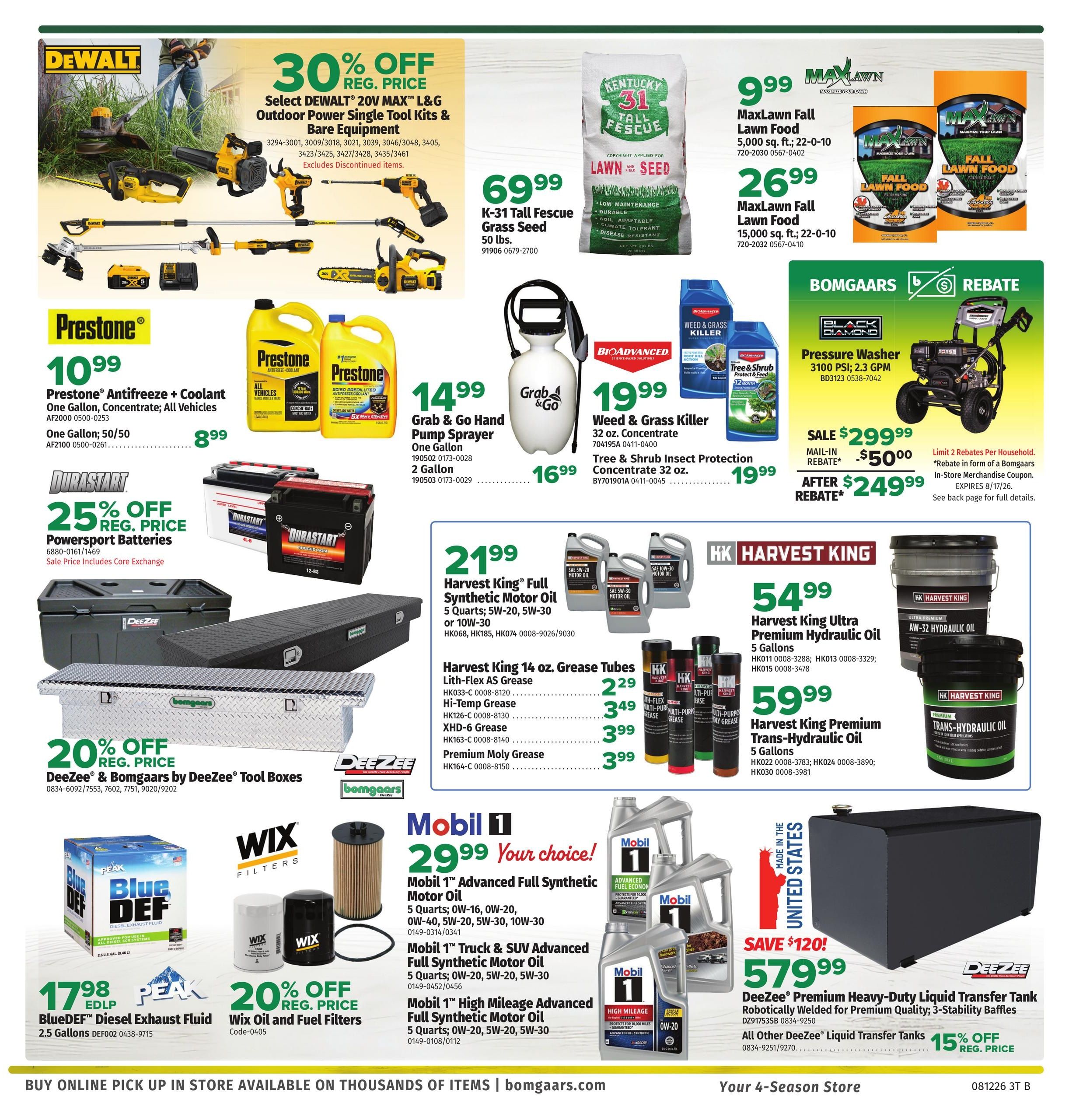 Bomgaars Weekly Ad August 12 - 17, 2026