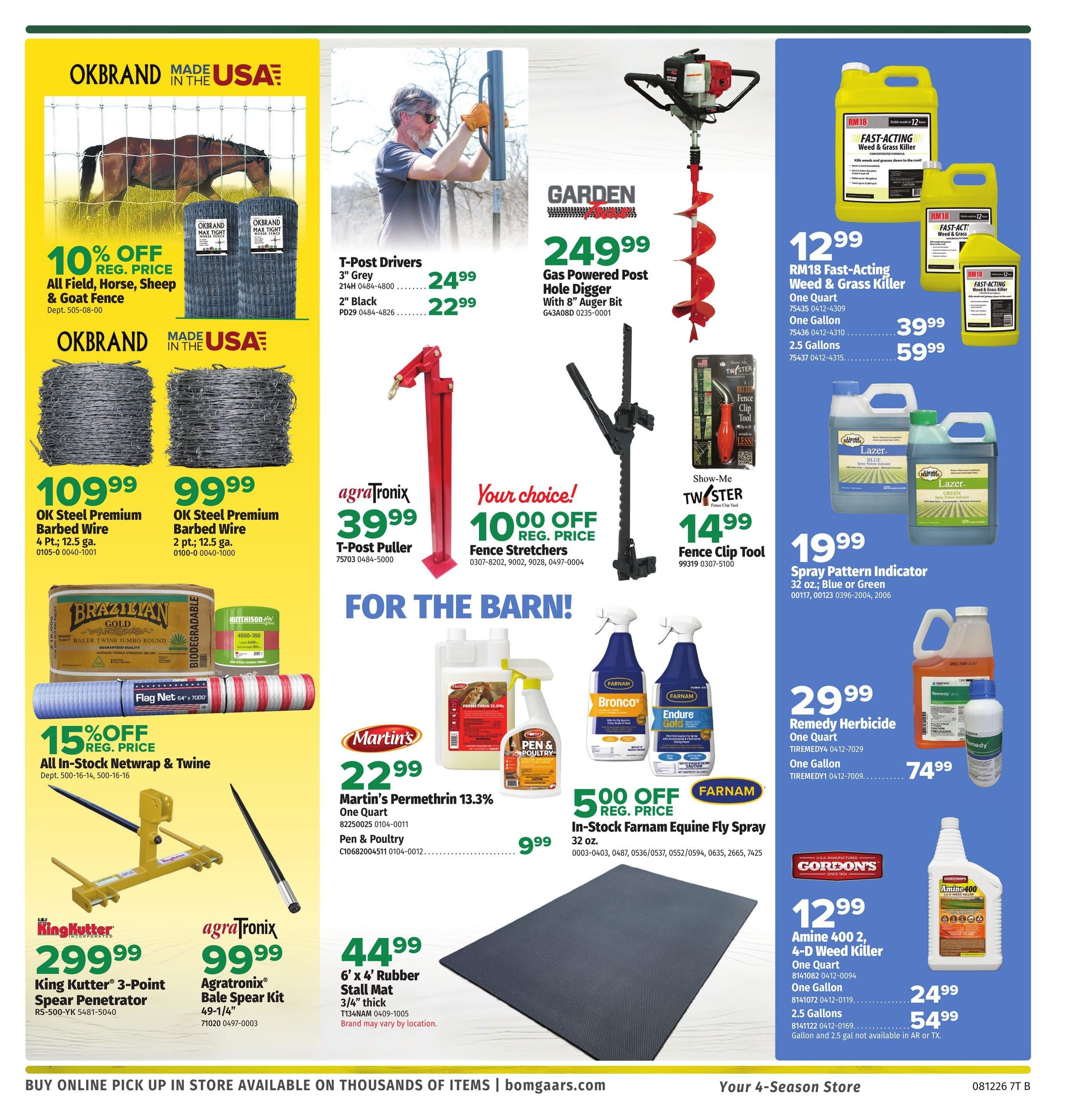 Bomgaars Weekly Ad August 12 - 17, 2026