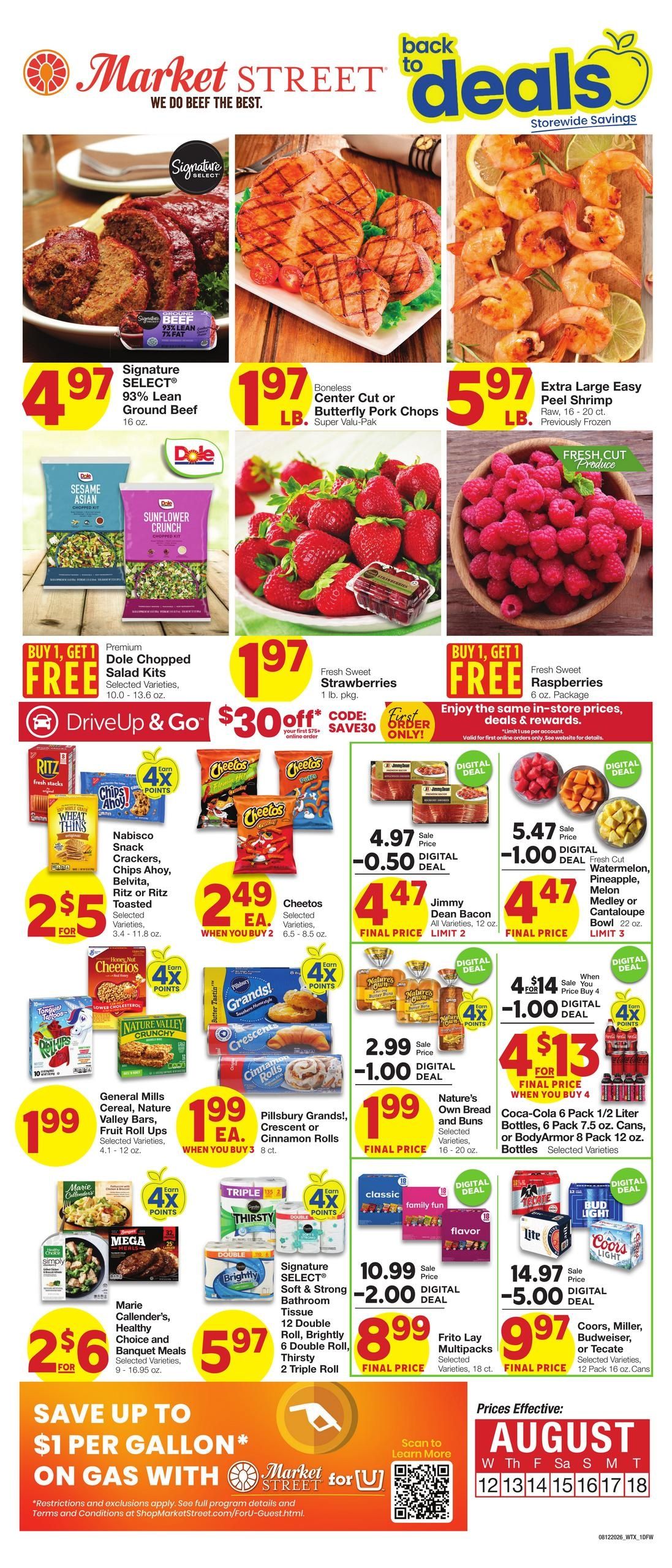 Market Street (Dallas–Irving Area, TX) Weekly Ad August 12 - 18, 2026