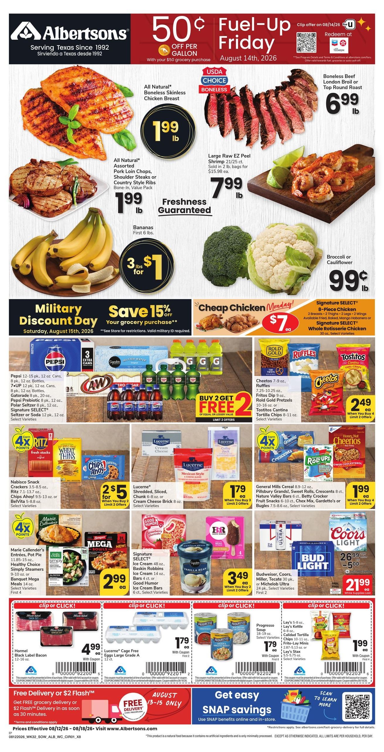 Albertsons (El Paso Area, TX) Weekly Ad August 12 - 18, 2026
