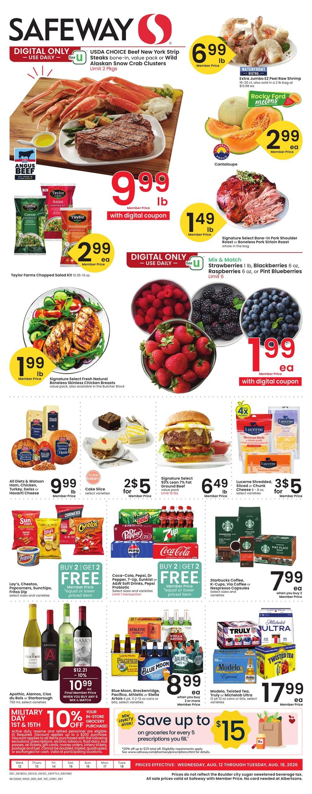 Safeway (Arvada Area, CO) Weekly Ad August 12 - 18, 2026