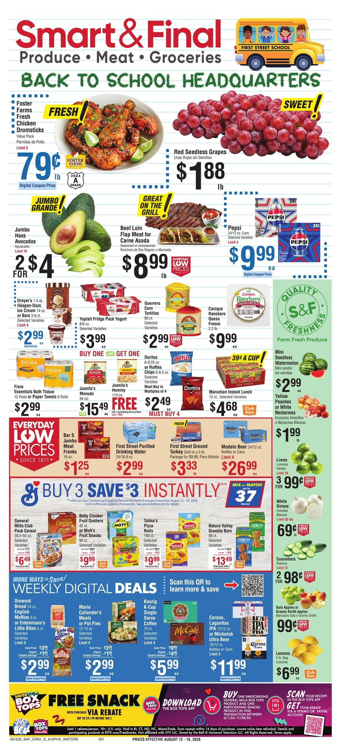 Smart & Final (Phoenix–Avondale Area, AZ) Weekly Ad August 12 - 18, 2026