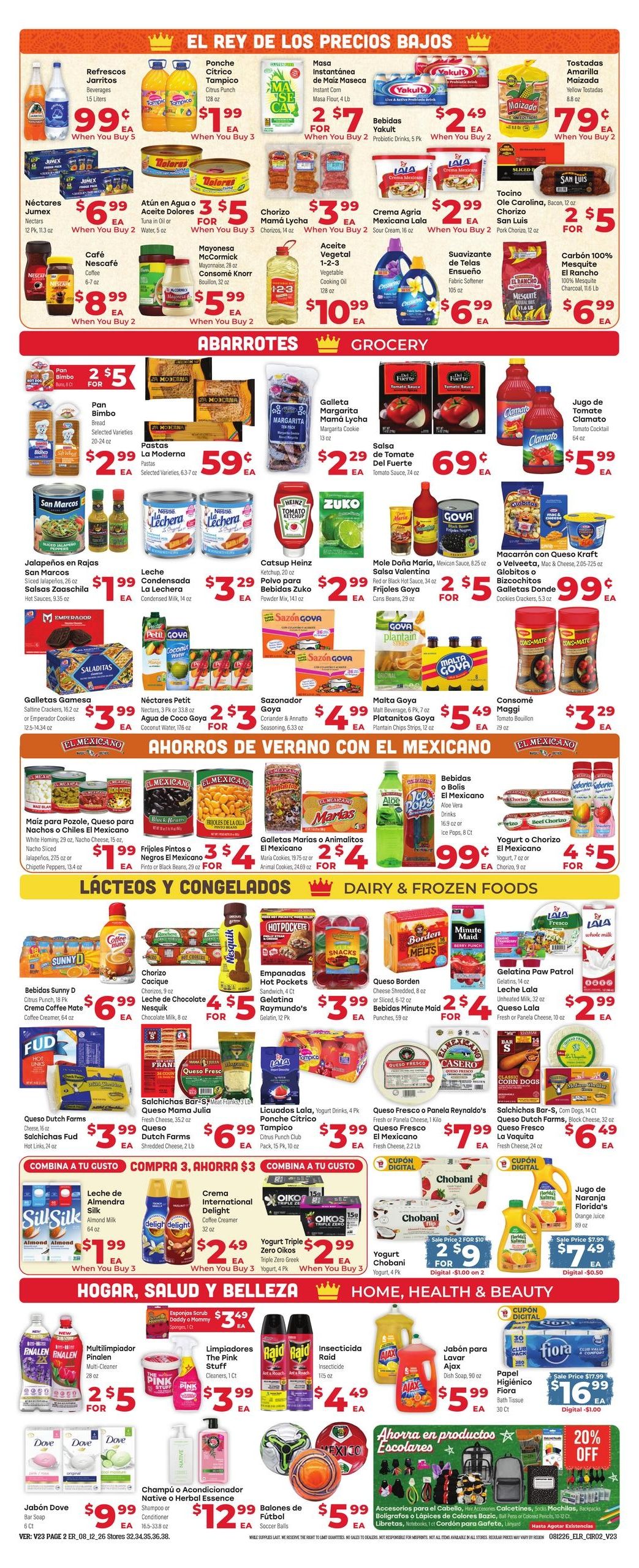El Rancho Supermercado (Houston–Pasadena Area, TX) Weekly Ad August 12 - 18, 2026