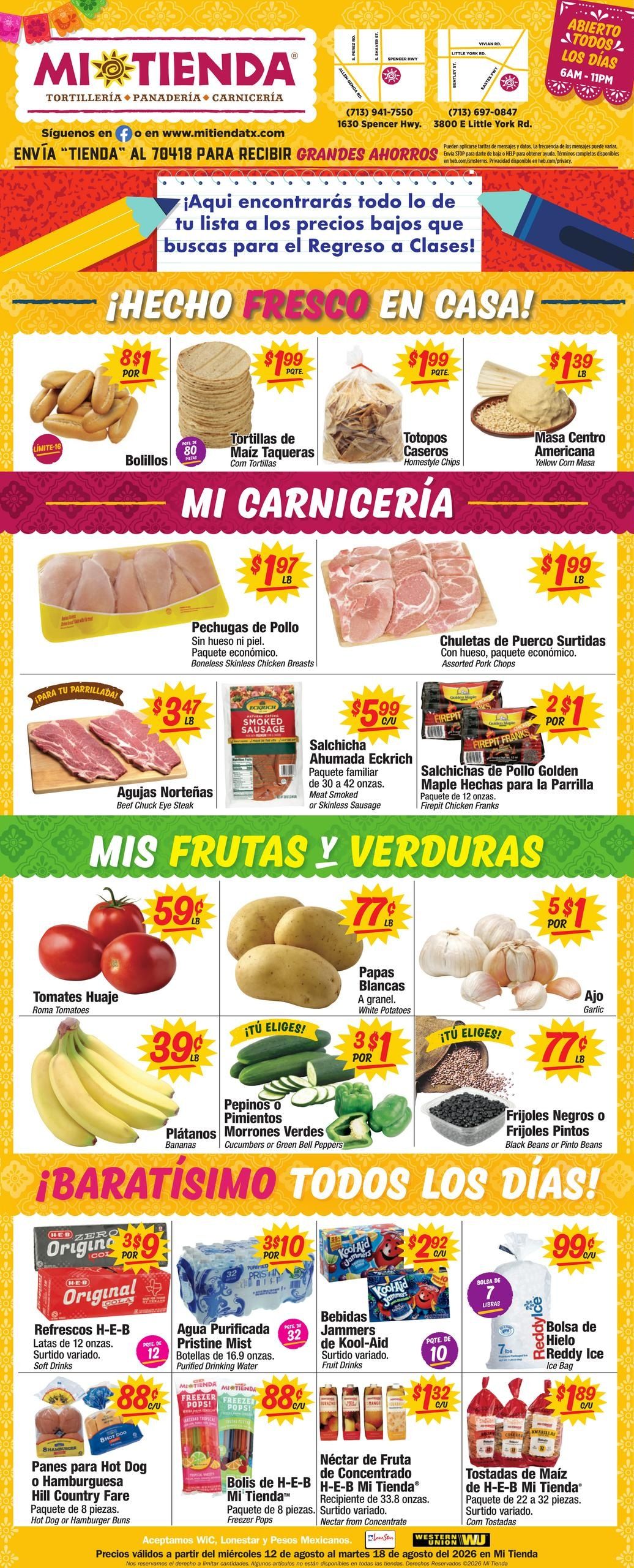 Mi Tienda Weekly Ad August 12 - 18, 2026