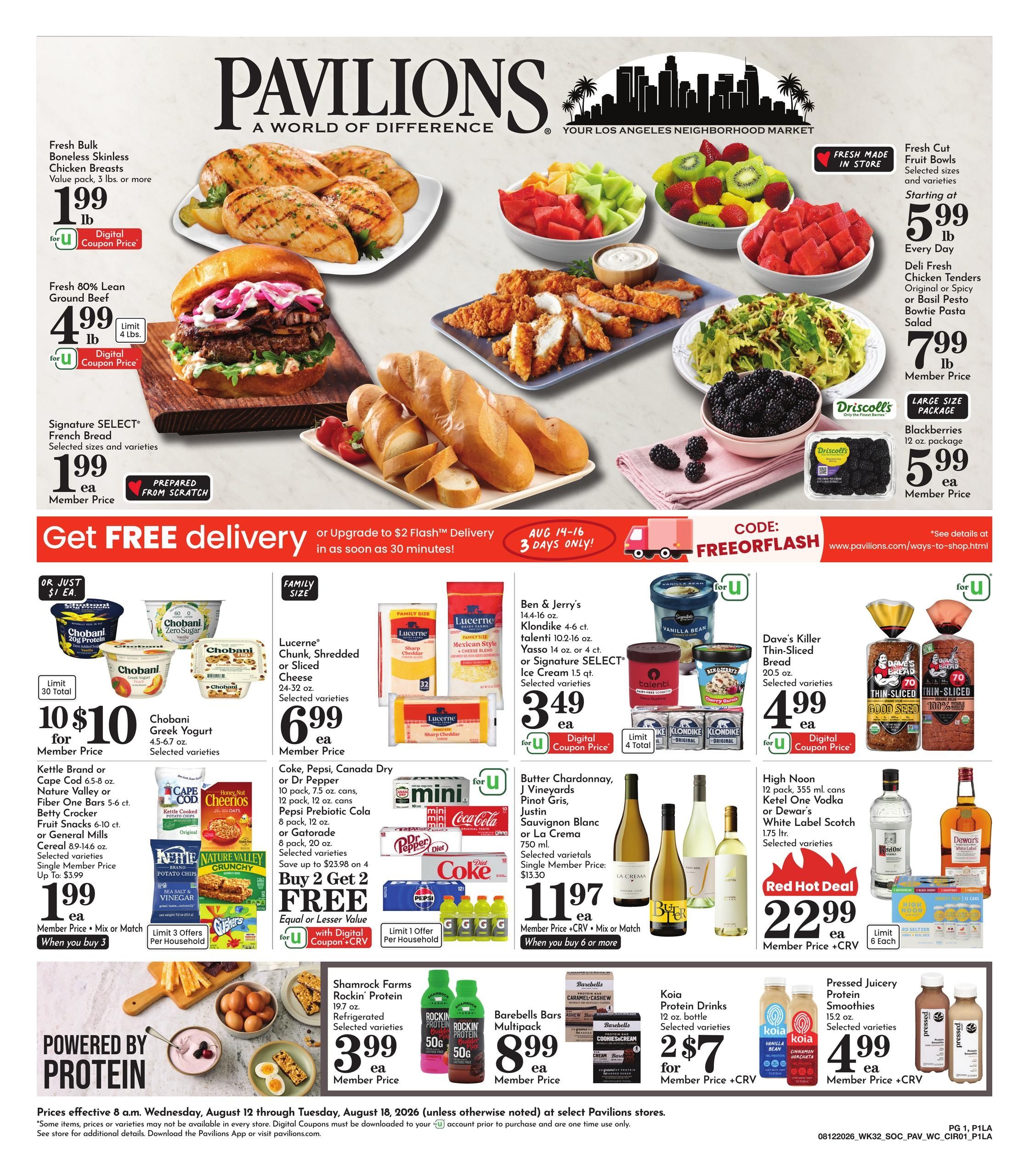 Pavilions (Los Angeles–Alhambra Area, CA) Weekly Ad August 12 - 18, 2026