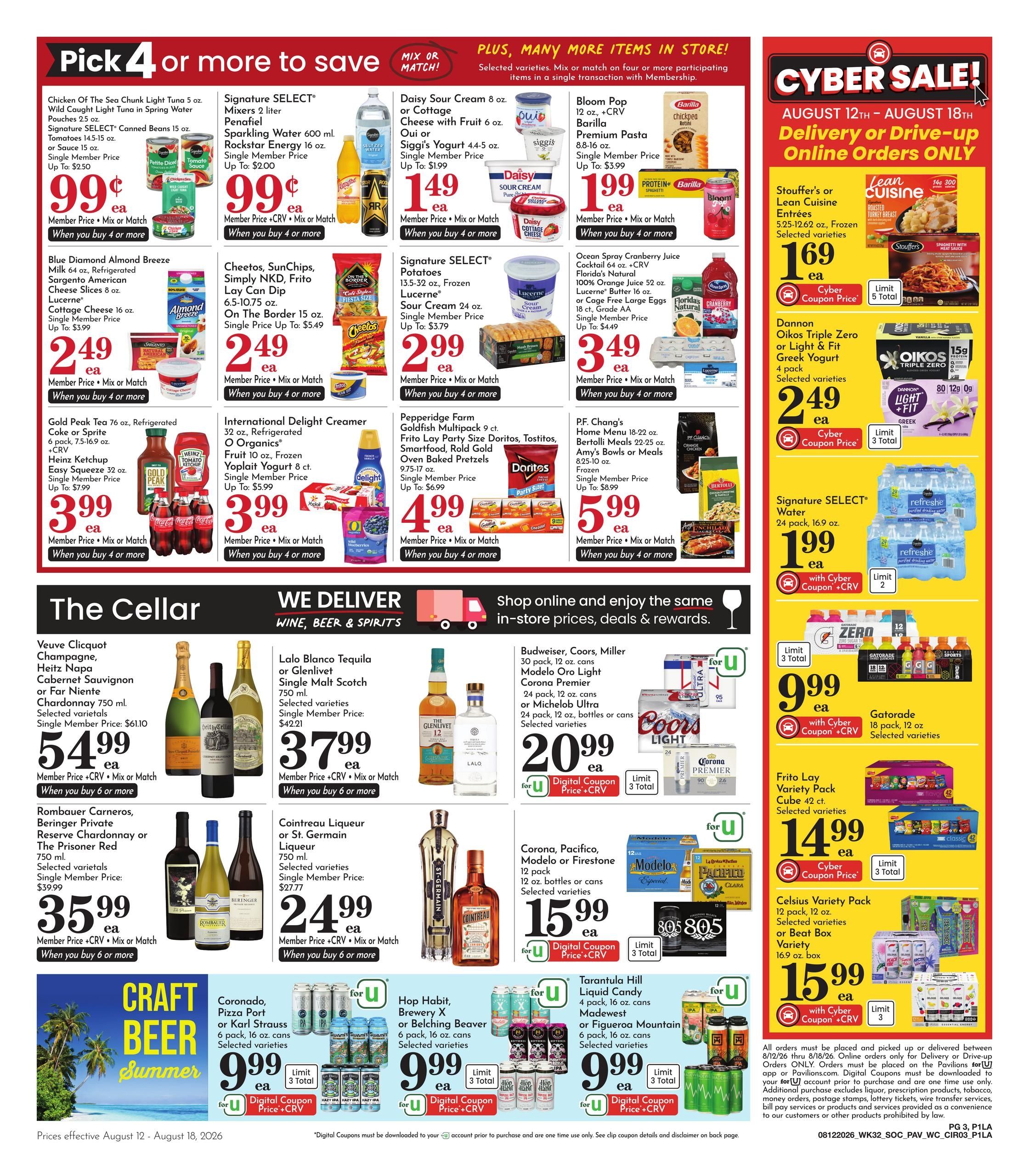 Pavilions (Los Angeles–Alhambra Area, CA) Weekly Ad August 12 - 18, 2026