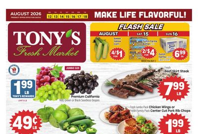Tony's Fresh Market (Chicago Area, IL) Weekly Ad August 12 - 18, 2026
