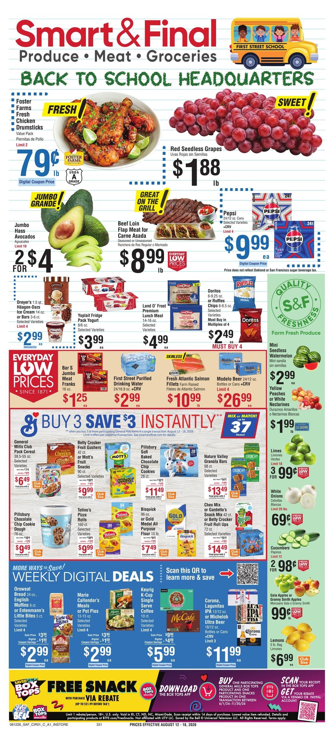 Smart & Final (CA, NV) Weekly Ad August 12 - 18, 2026