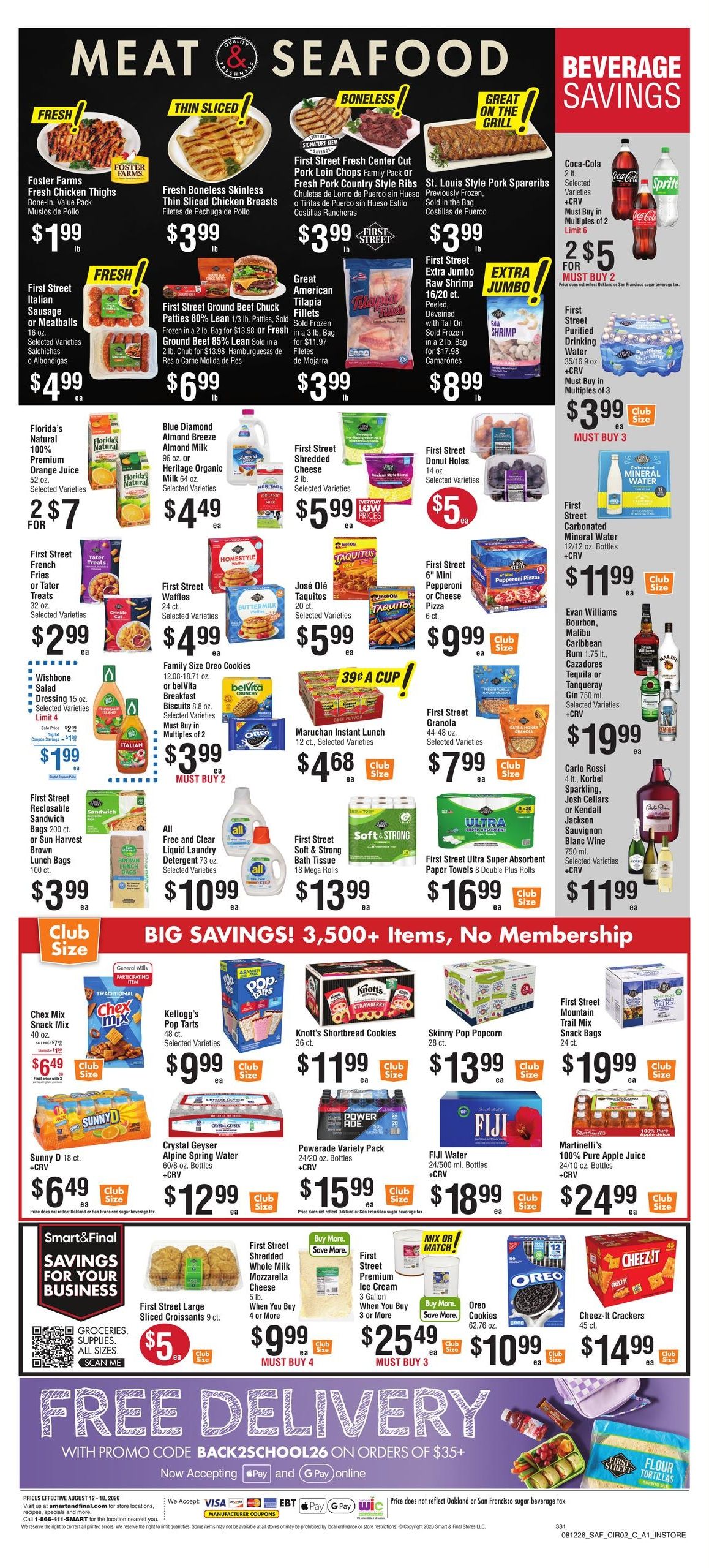Smart & Final (CA, NV) Weekly Ad August 12 - 18, 2026