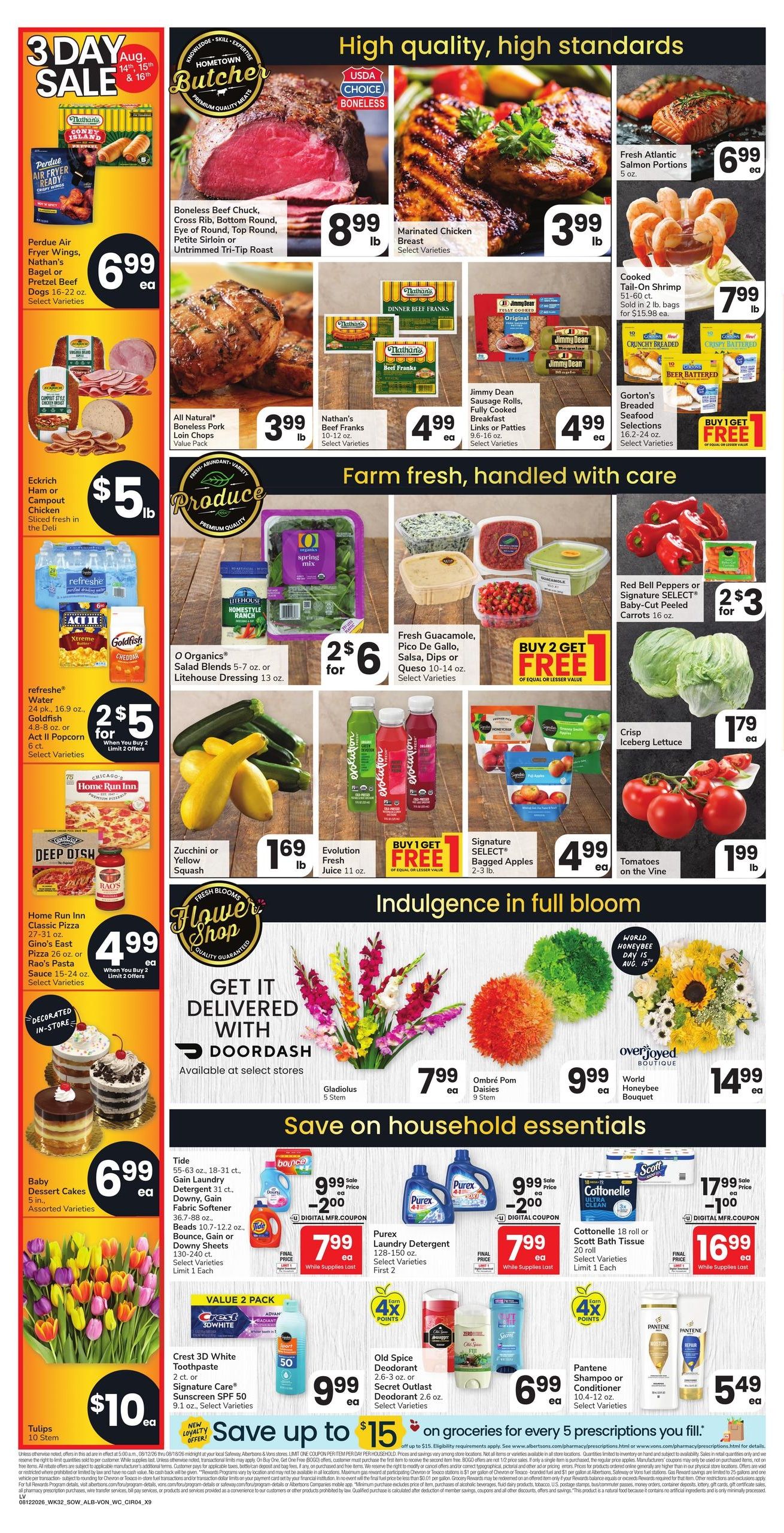 Vons (Las Vegas–Henderson Area, NV) Weekly Ad August 12 - 18, 2026