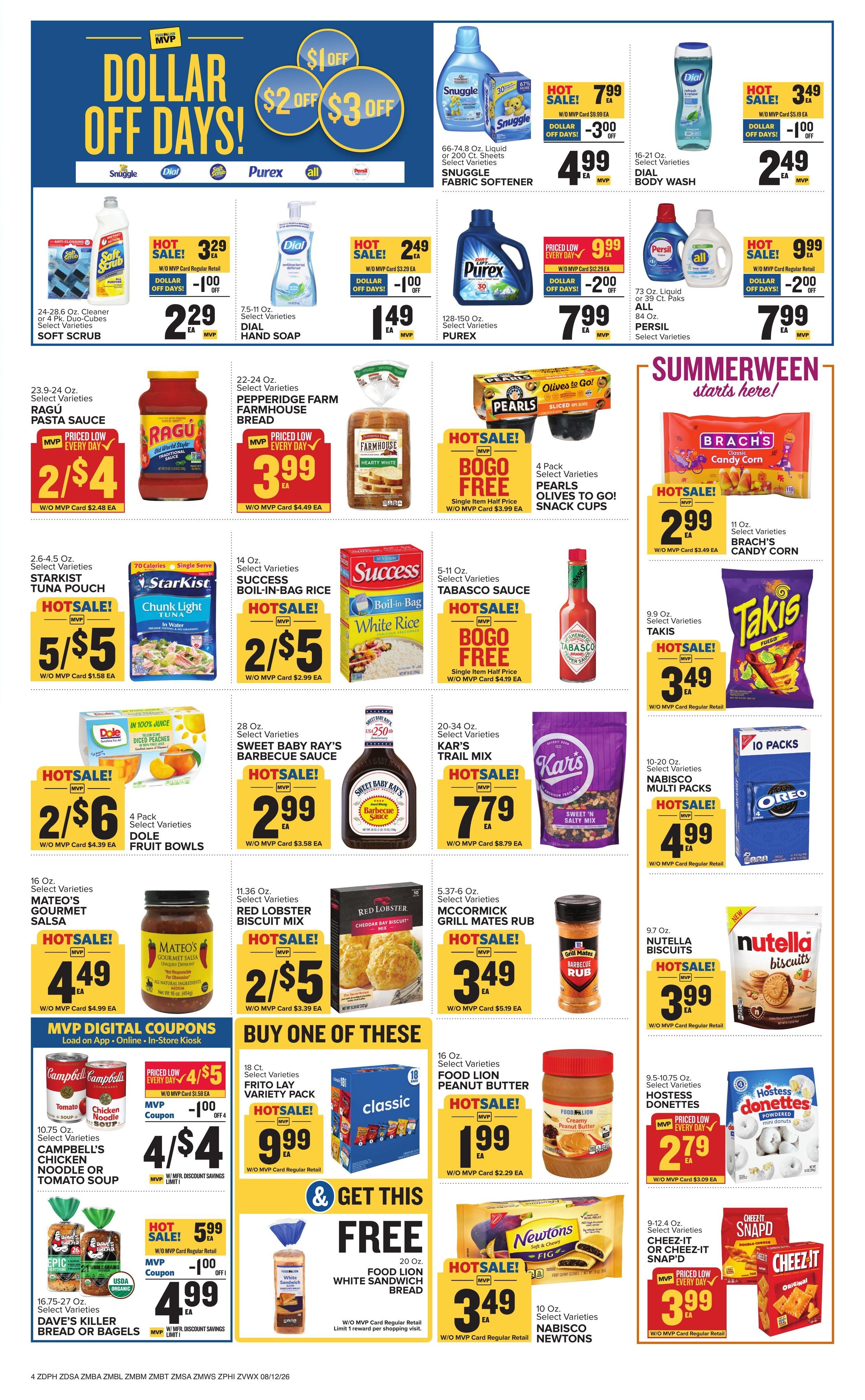 Food Lion (Philadelphia–Haddonfield Area, NJ–PA) Weekly Ad August 12 - 18, 2026