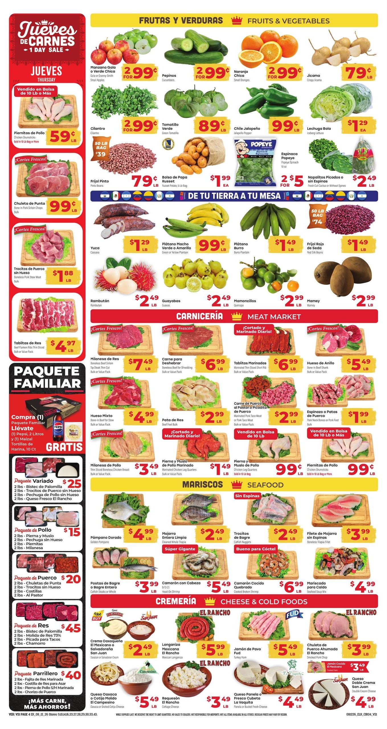 El Rancho Supermercado (Allen Area, TX) Weekly Ad August 12 - 18, 2026