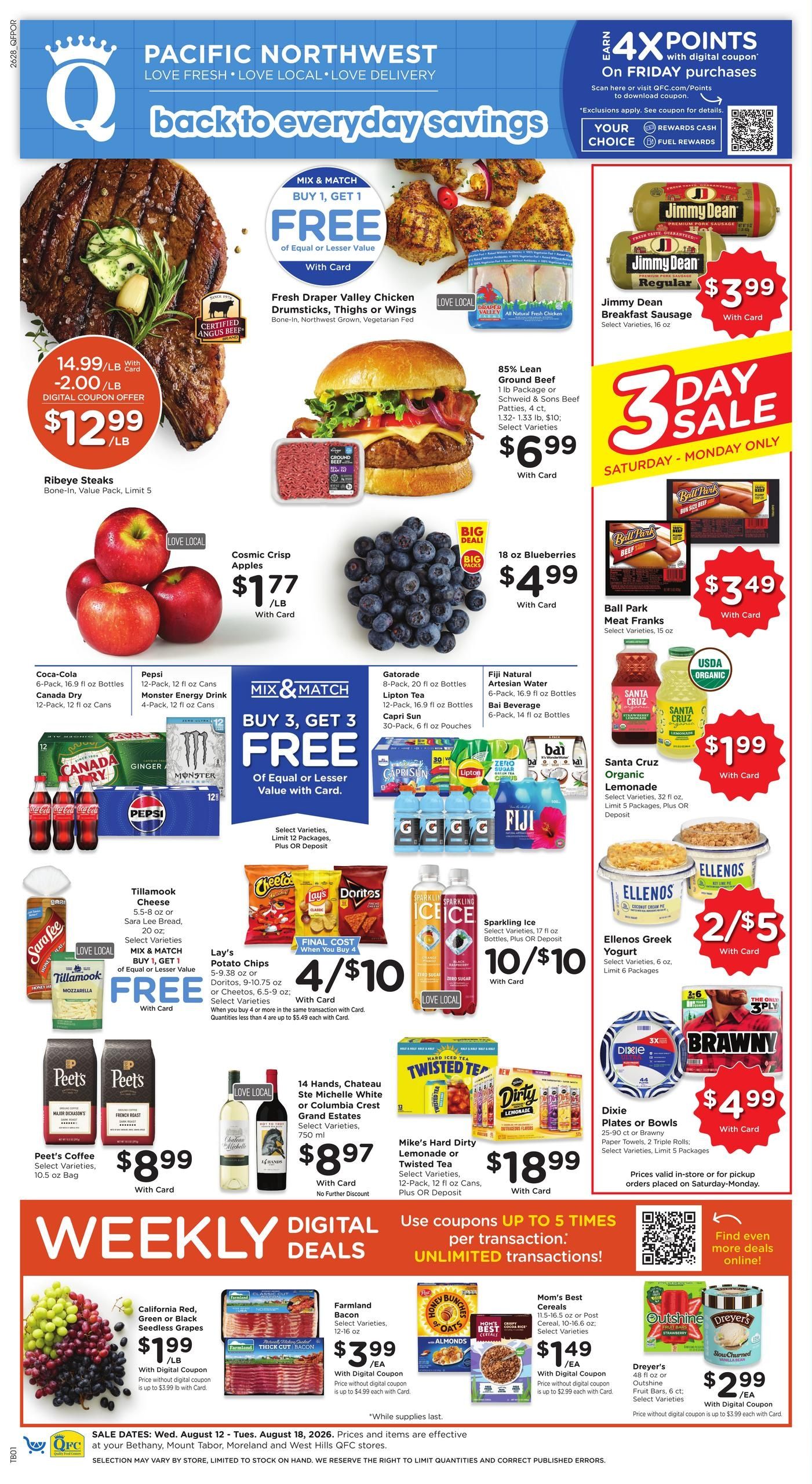 QFC (Portland–Hillsboro Area, OR) Weekly Ad August 12 - 18, 2026