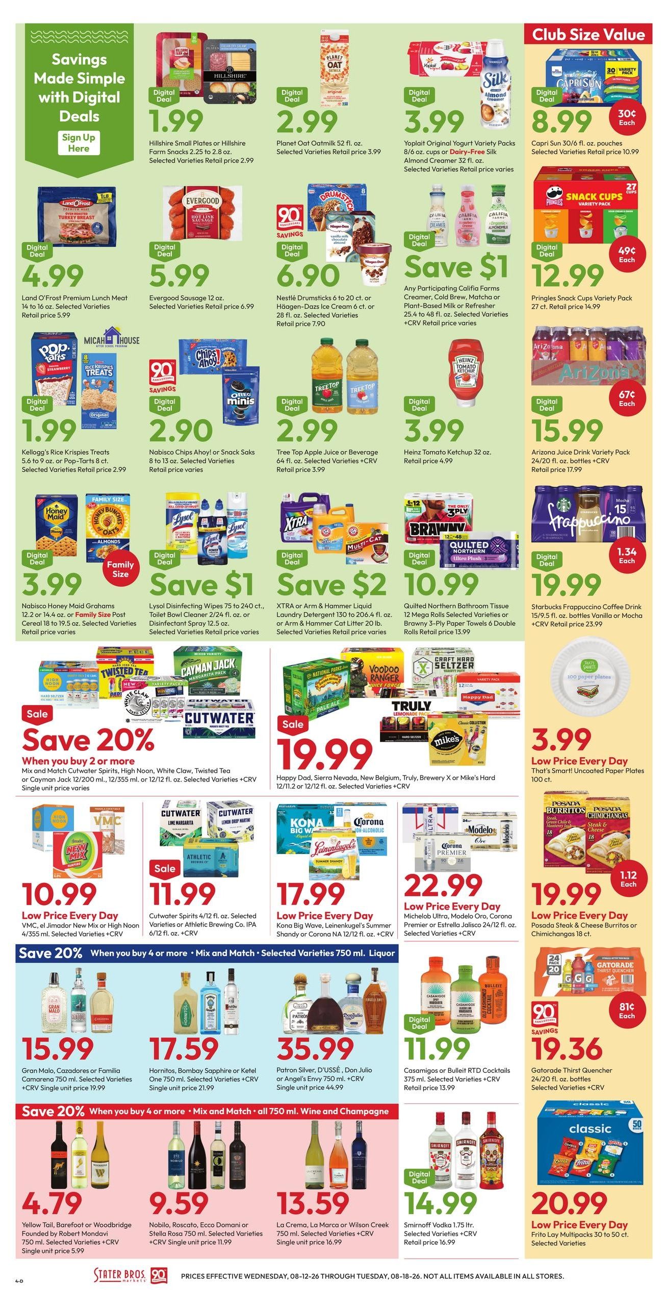 Stater Bros. Markets (CA) Weekly Ad August 12 - 18, 2026