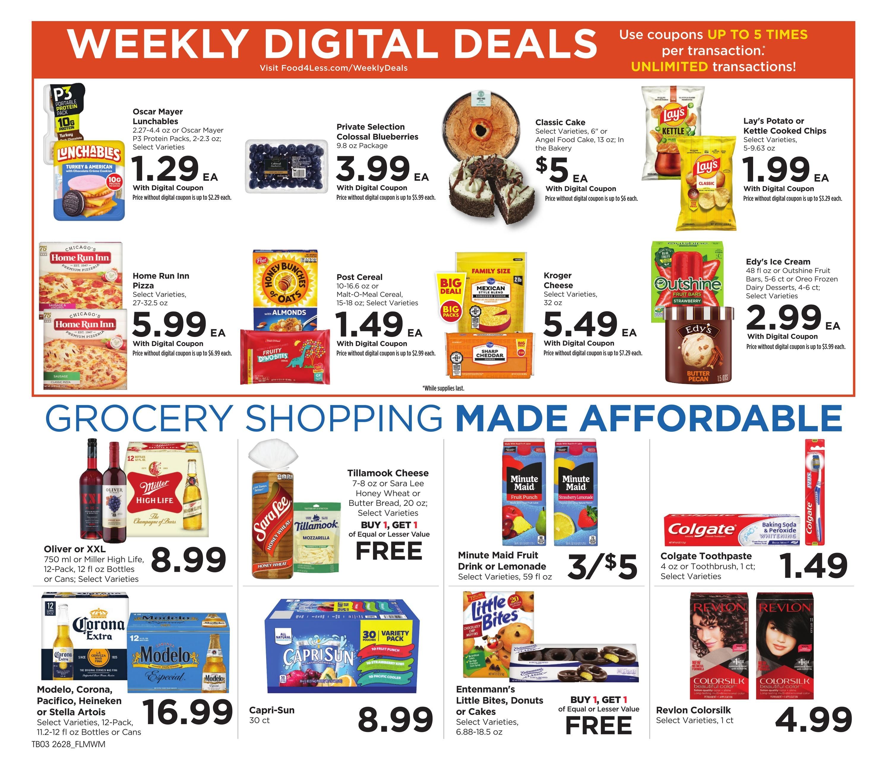 Food 4 Less (Chicago–Naperville Area, IL) Chicago Weekly Ad August 12 - 18, 2026