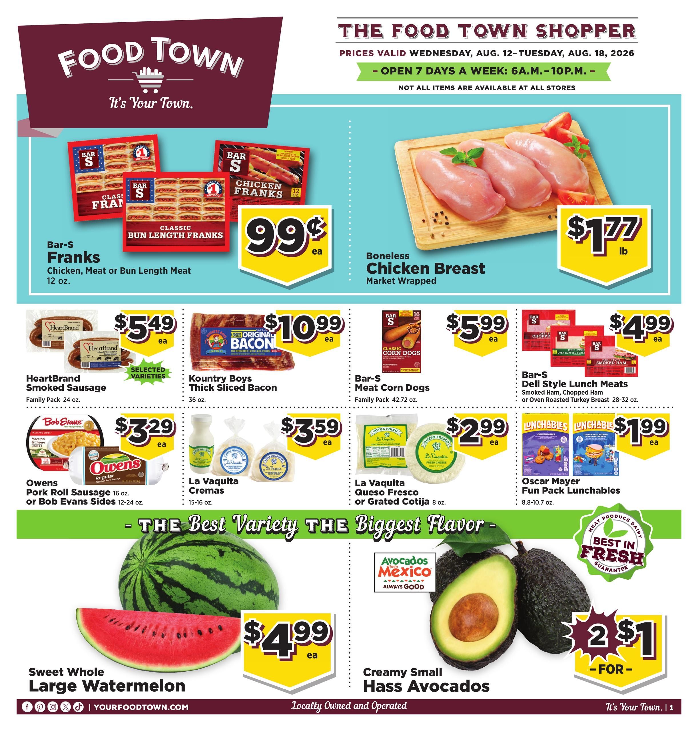 Food Town Texas foodtowntexas Weekly Ad August 12 - 18, 2026