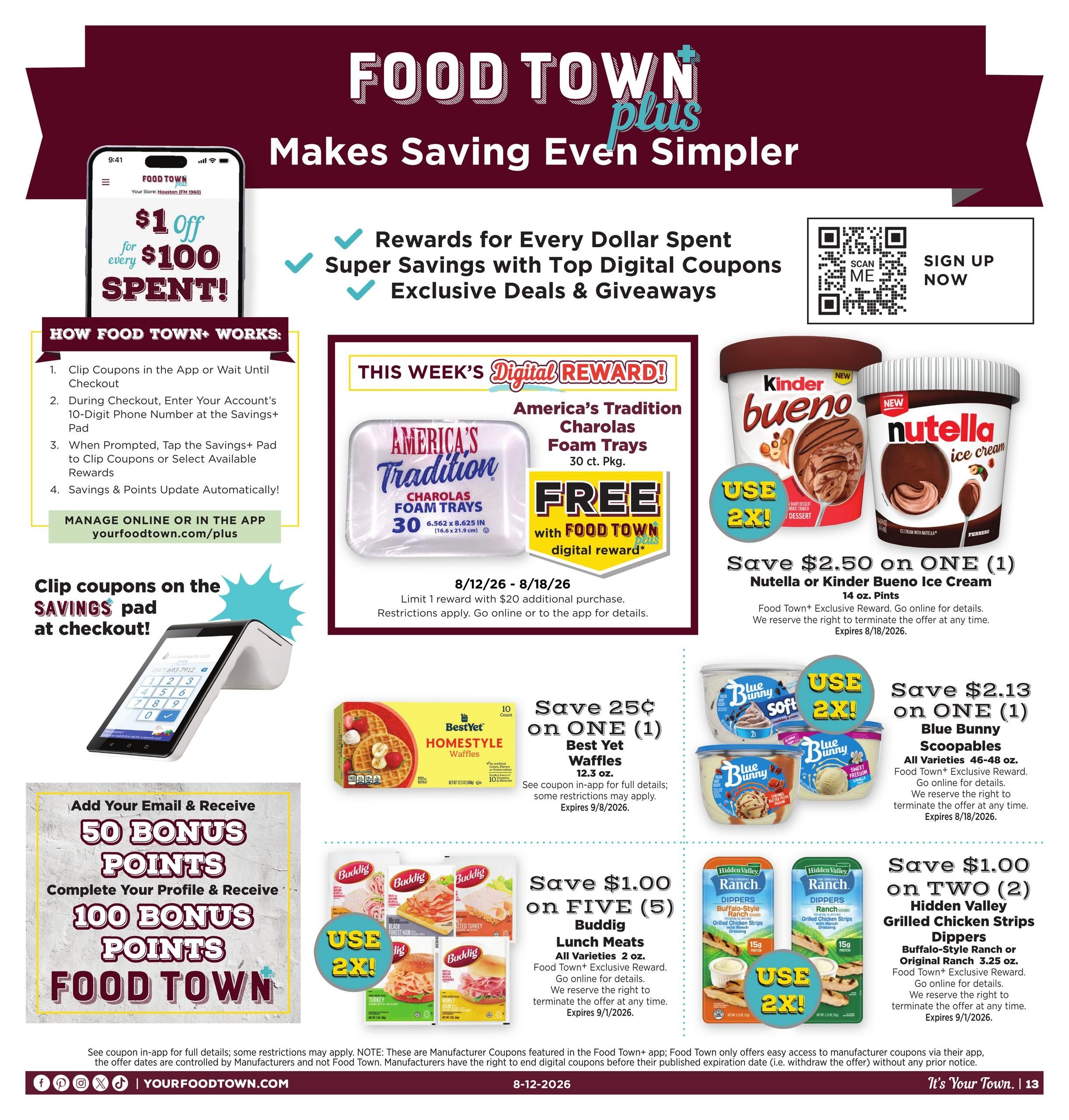 Food Town Texas foodtowntexas Weekly Ad August 12 - 18, 2026