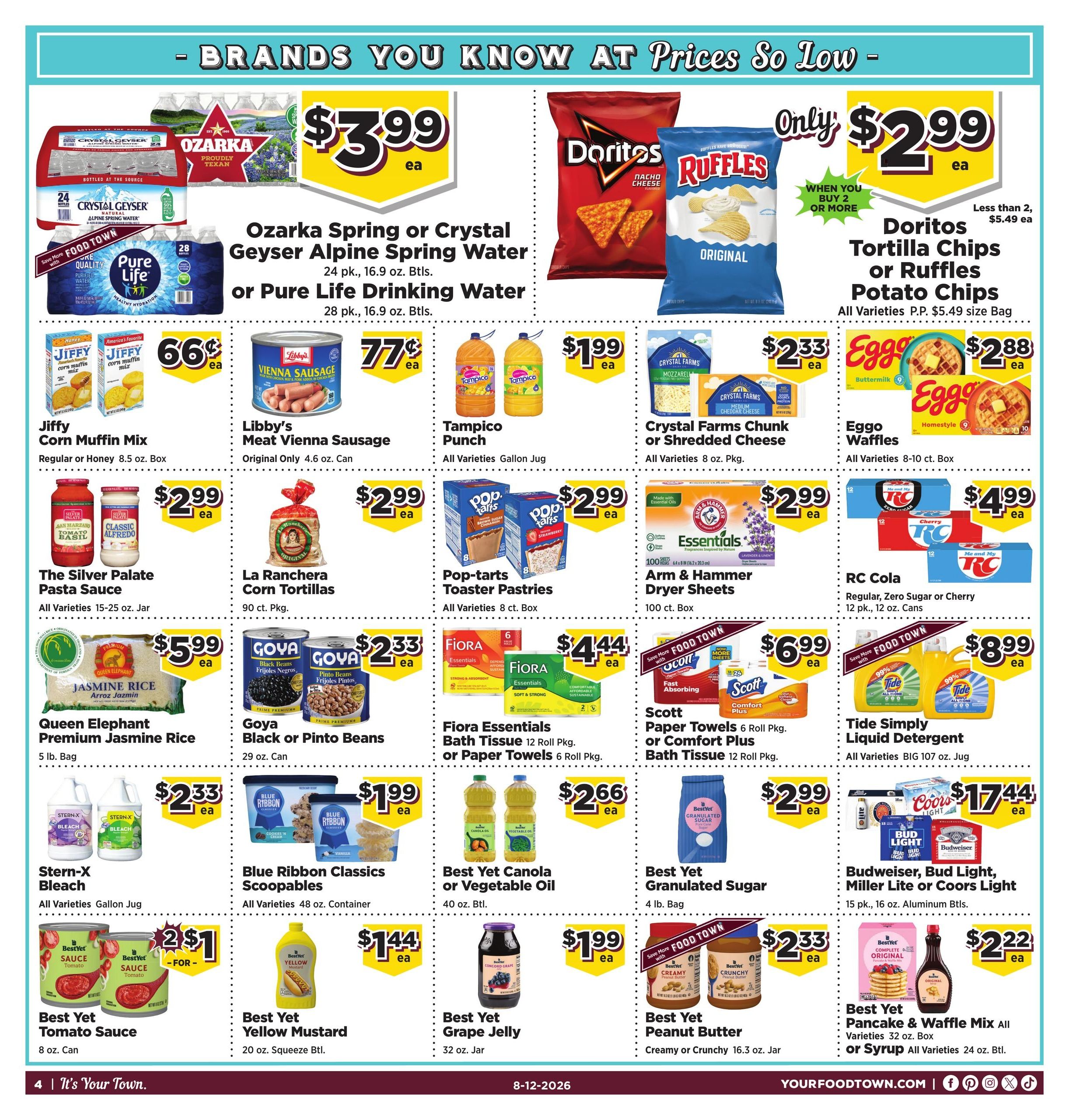 Food Town Texas foodtowntexas Weekly Ad August 12 - 18, 2026