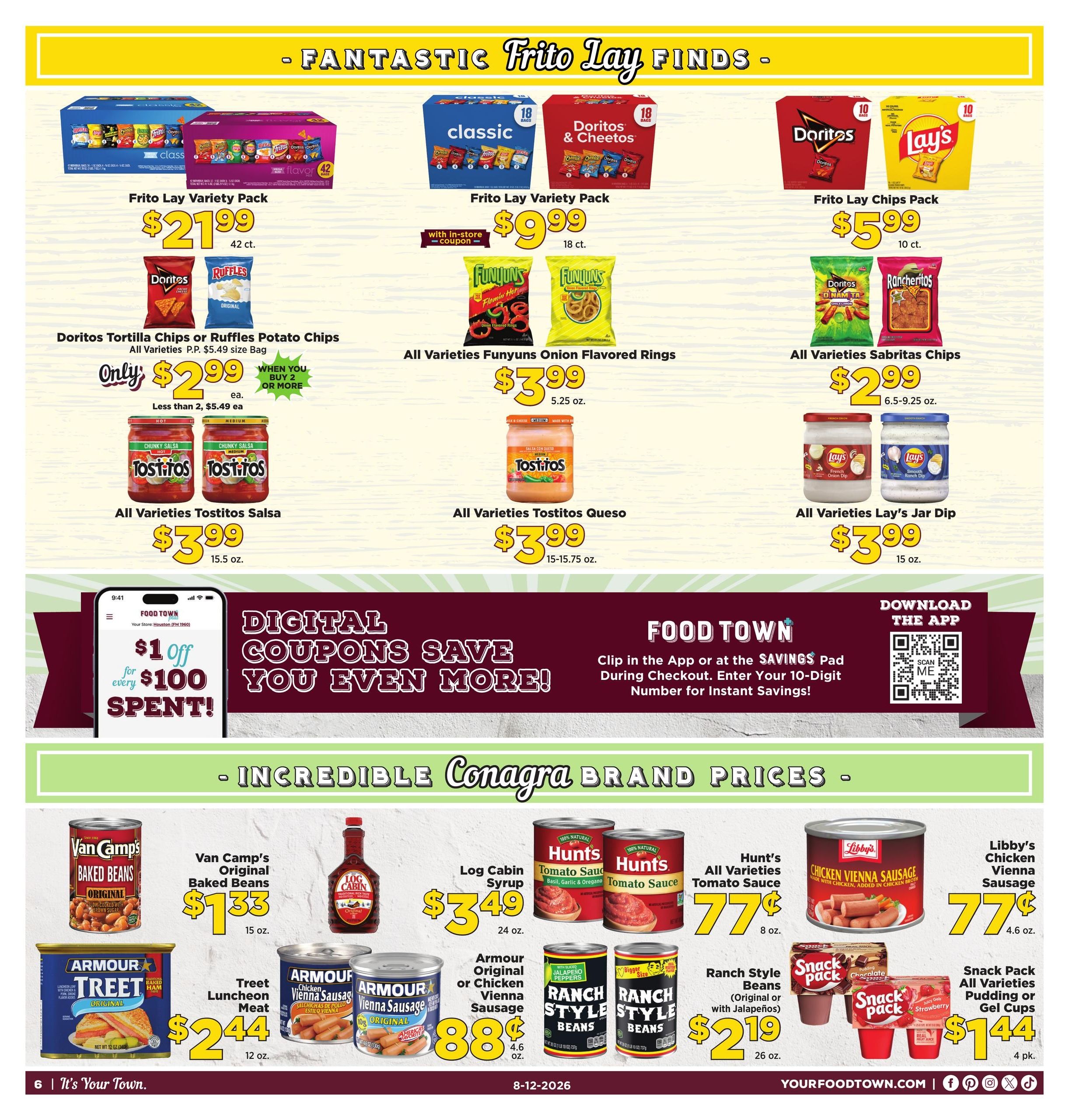 Food Town Texas foodtowntexas Weekly Ad August 12 - 18, 2026