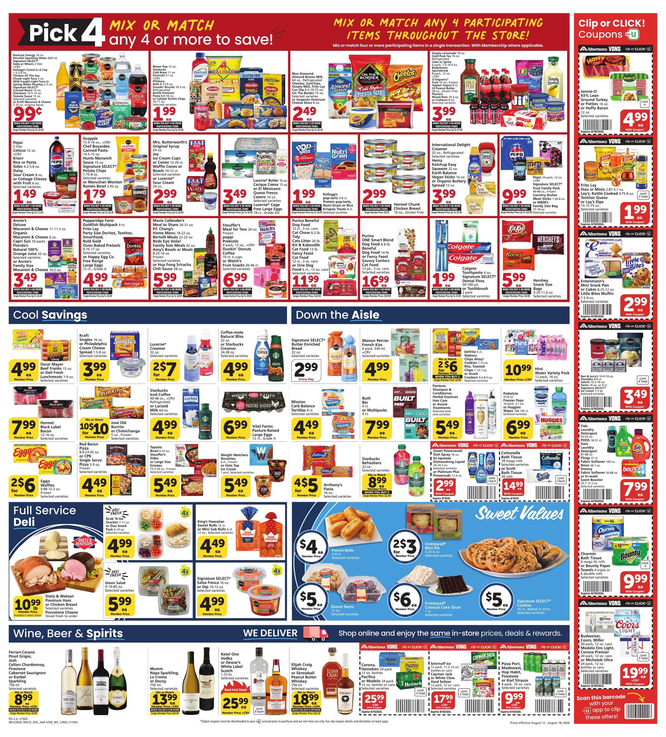 Albertsons (San Diego–La Jolla Area, CA) Weekly Ad August 12 - 18, 2026
