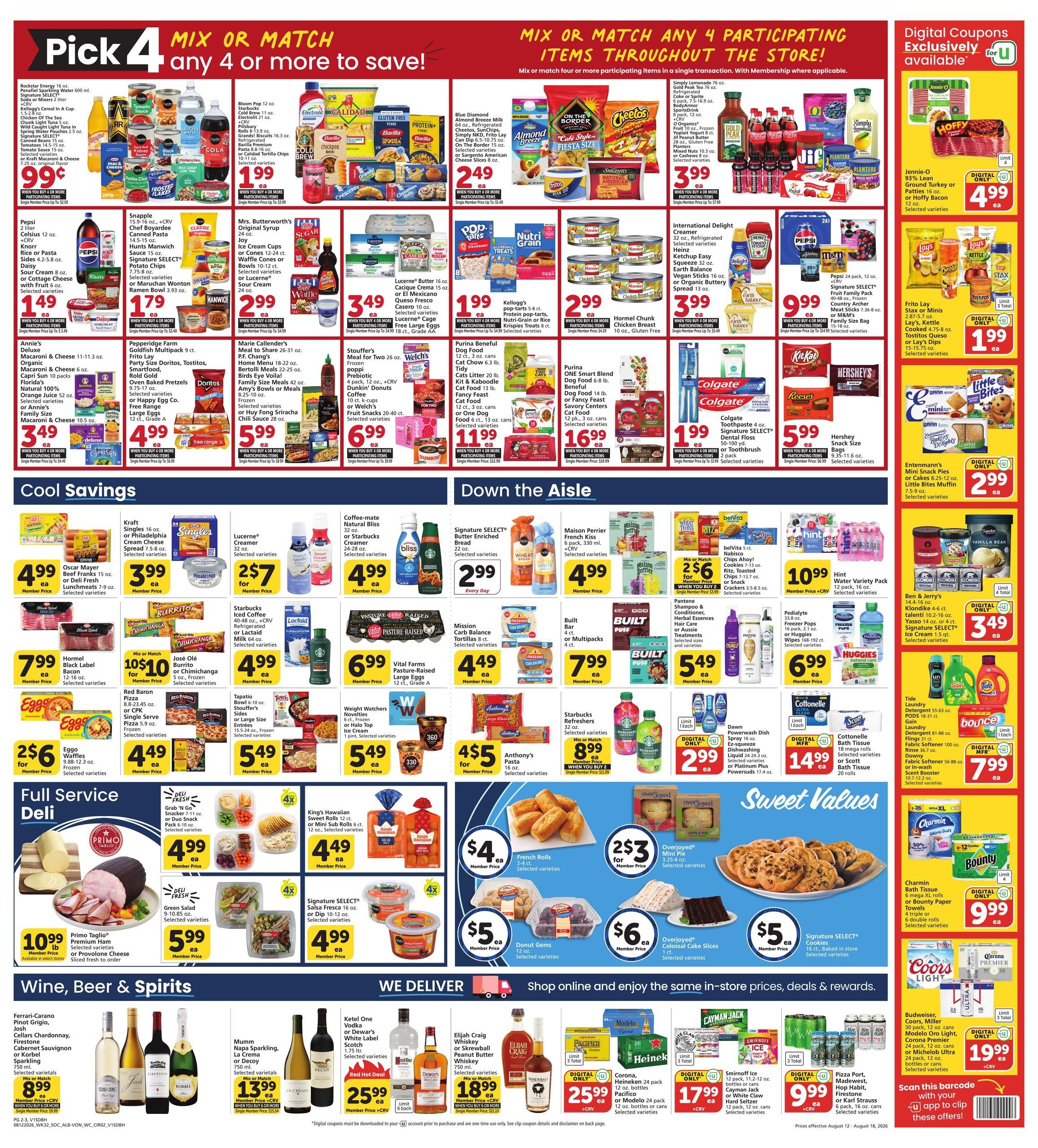 Vons (San Diego Area, CA) Weekly Ad August 12 - 18, 2026