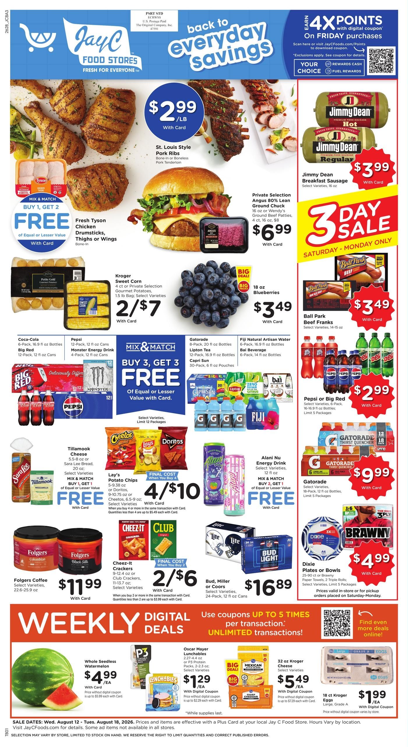 JayC Food Stores (IN, KY) Weekly Ad August 12 - 18, 2026