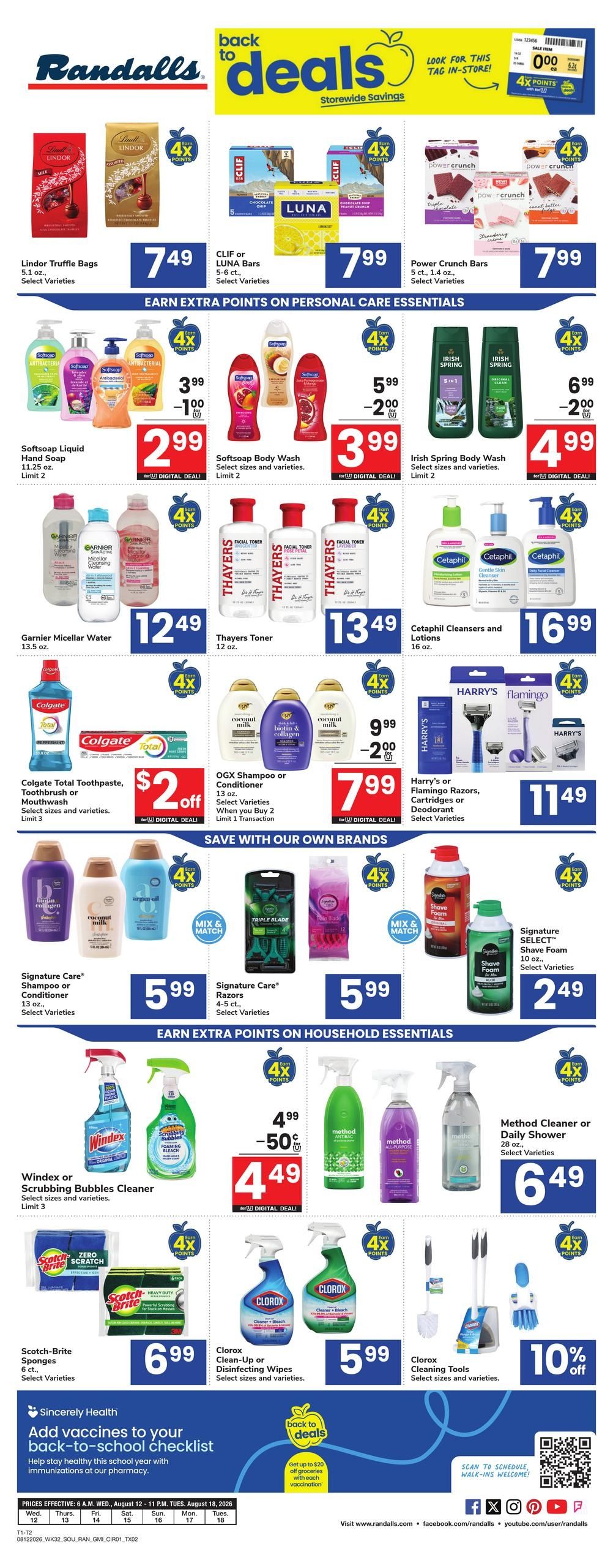 Randalls (Austin–Round Rock Area, TX) Weekly Ad August 12 - 18, 2026