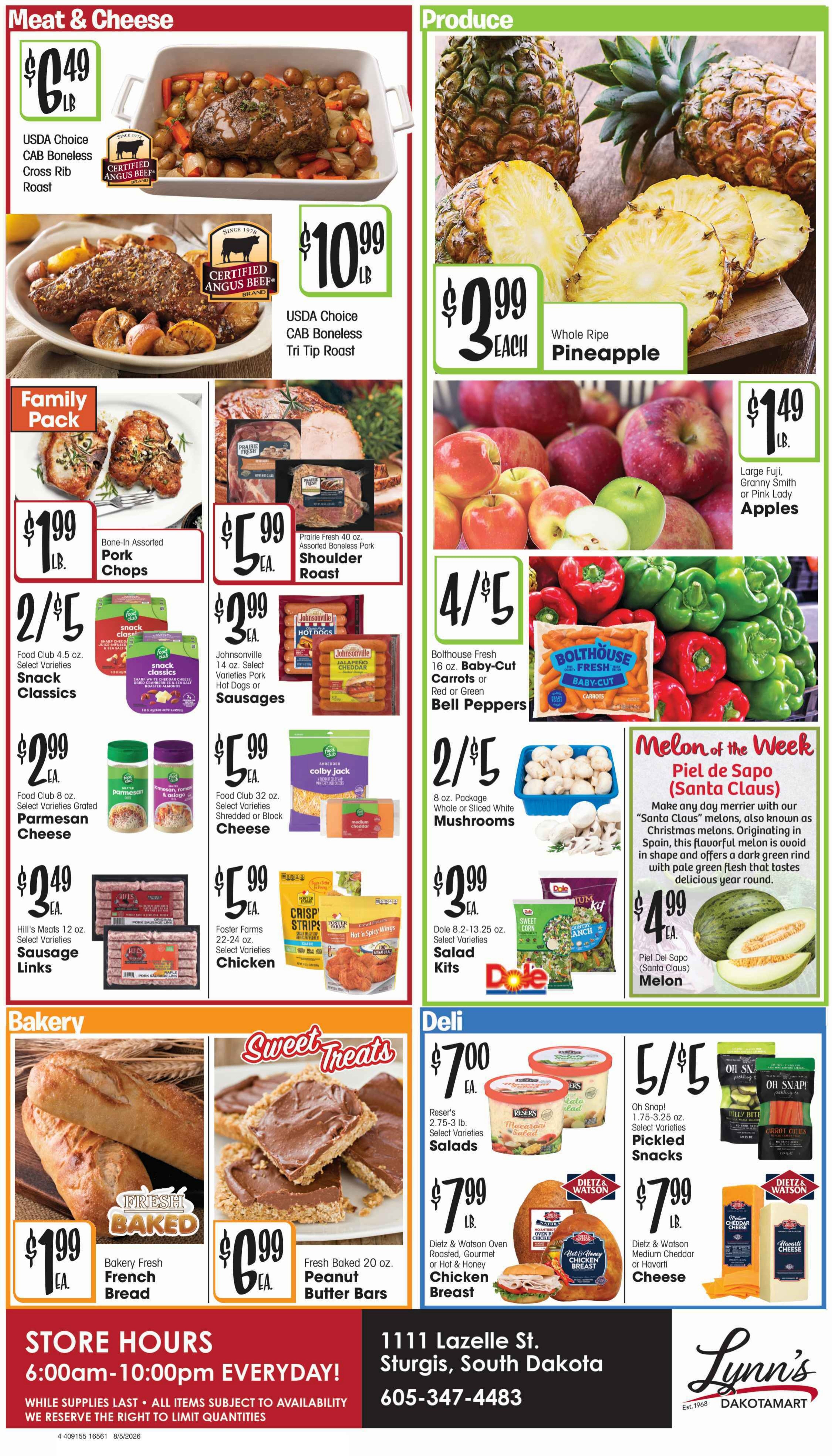 Lynn's Dakotamart Weekly Ad August 5 - 11, 2026