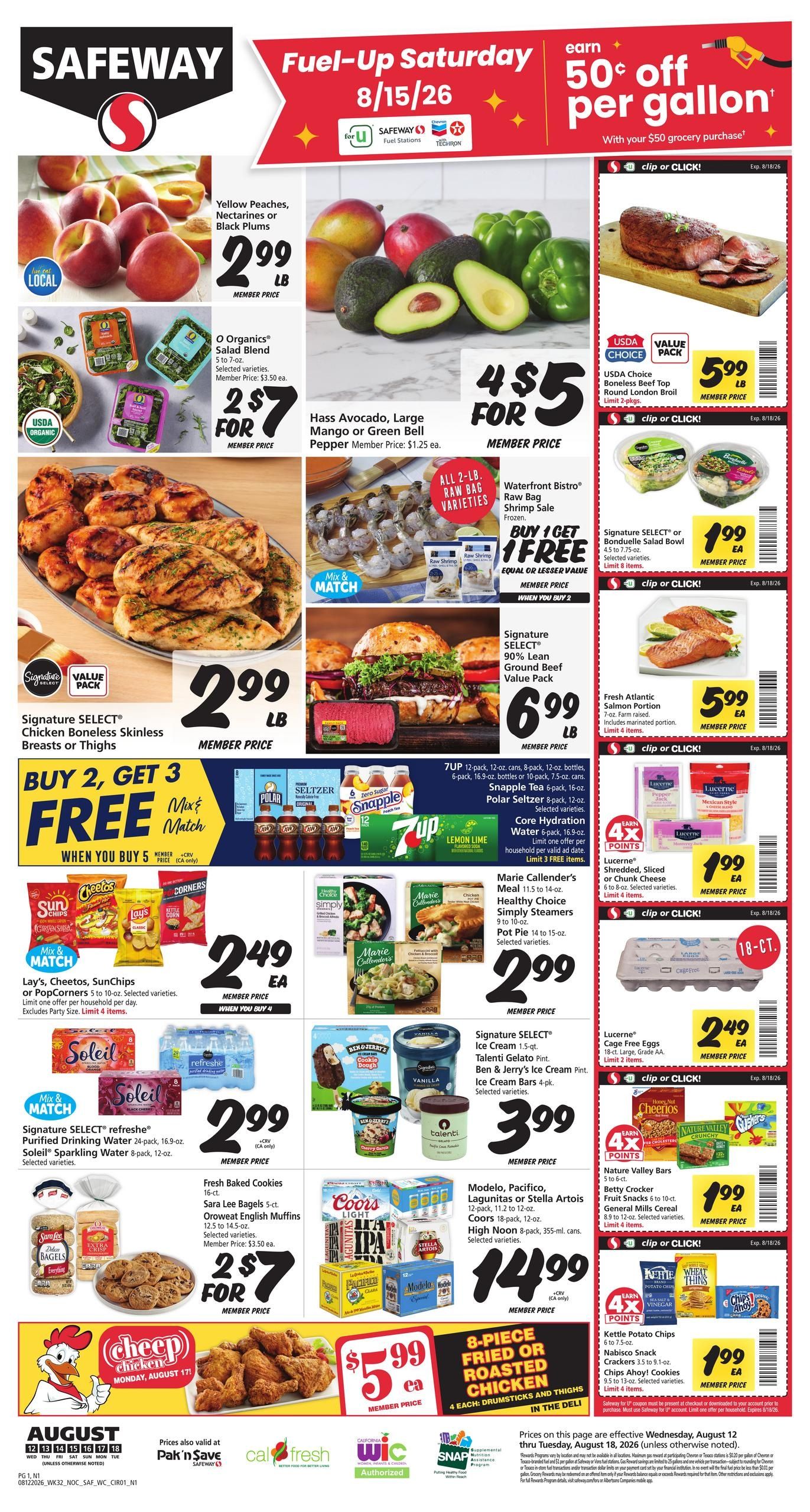 Safeway (Concord Area, CA) Weekly Ad August 12 - 18, 2026