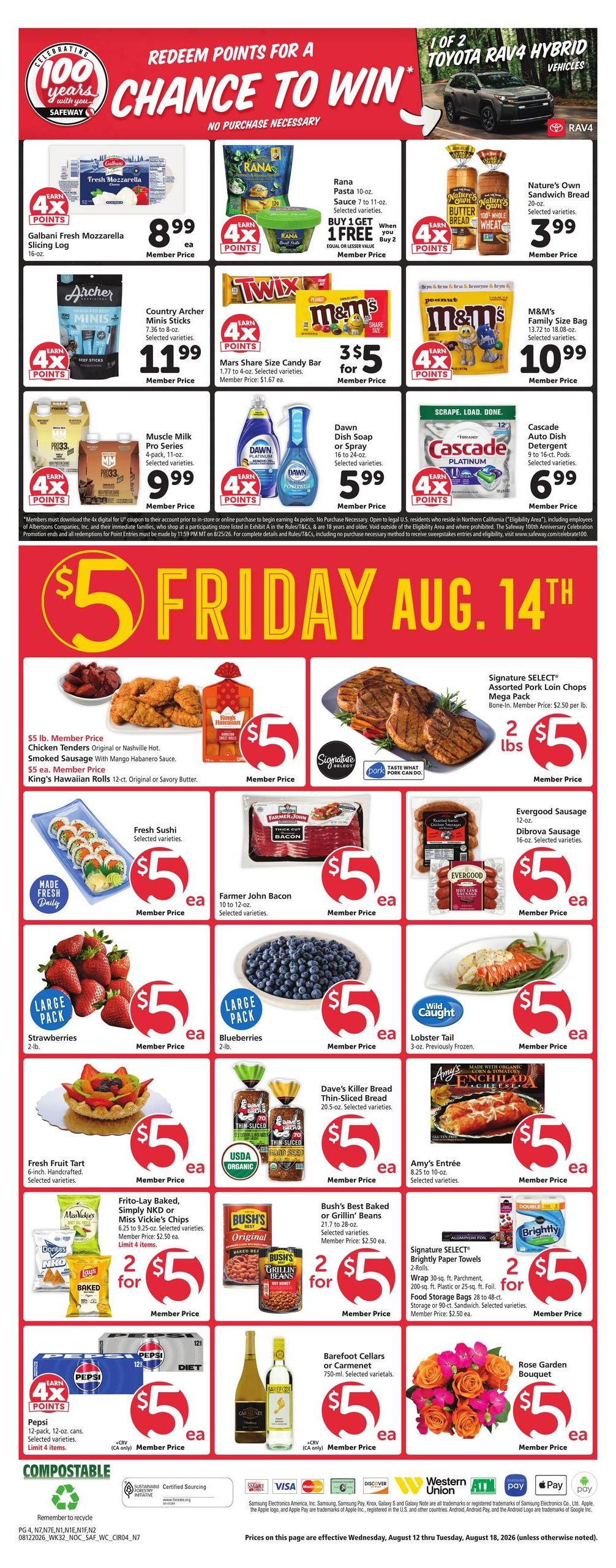 Safeway (Concord Area, CA) Weekly Ad August 12 - 18, 2026