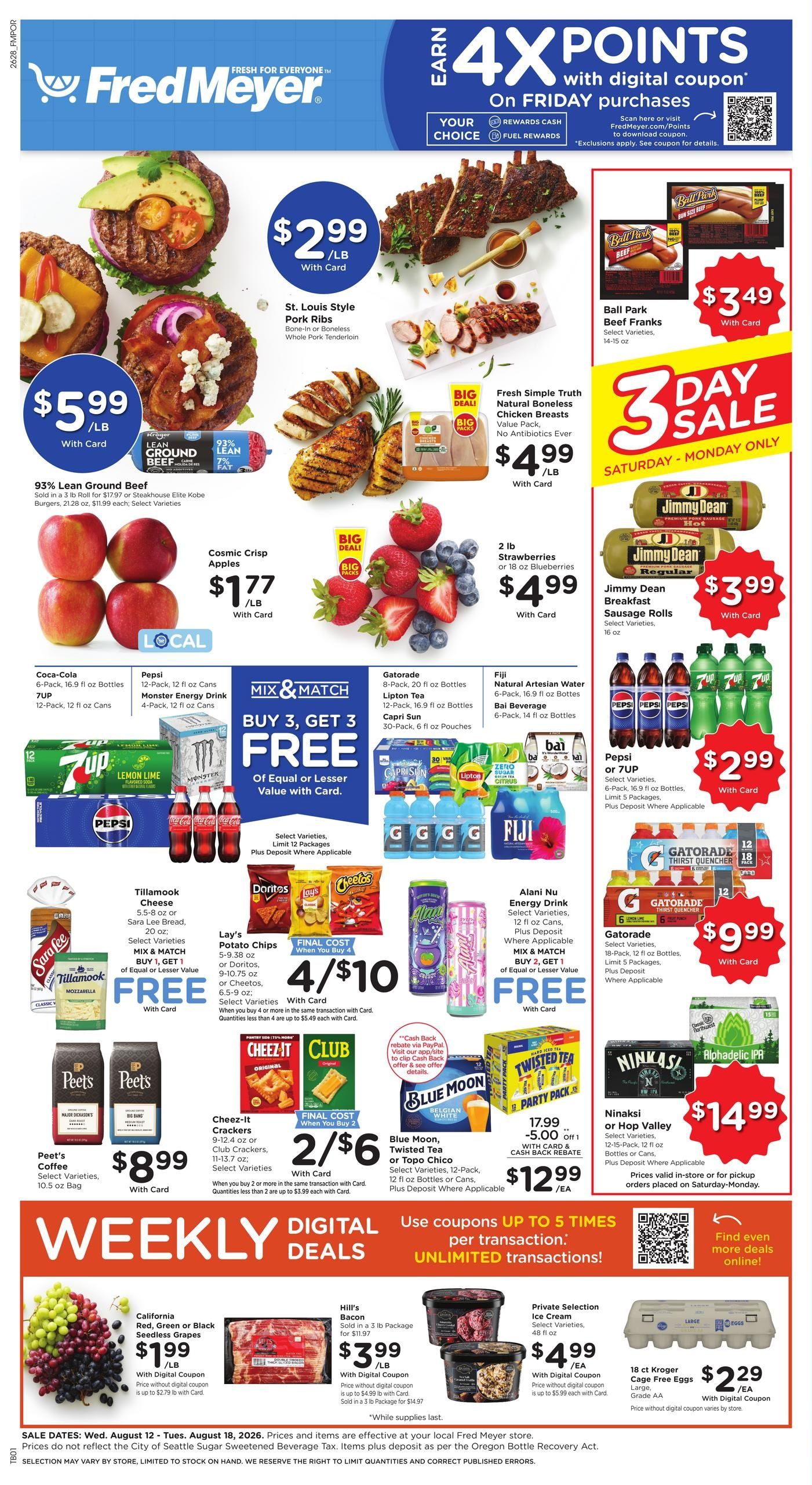 Fred Meyer (Portland–Gresham Area, OR) Weekly Ad August 12 - 18, 2026