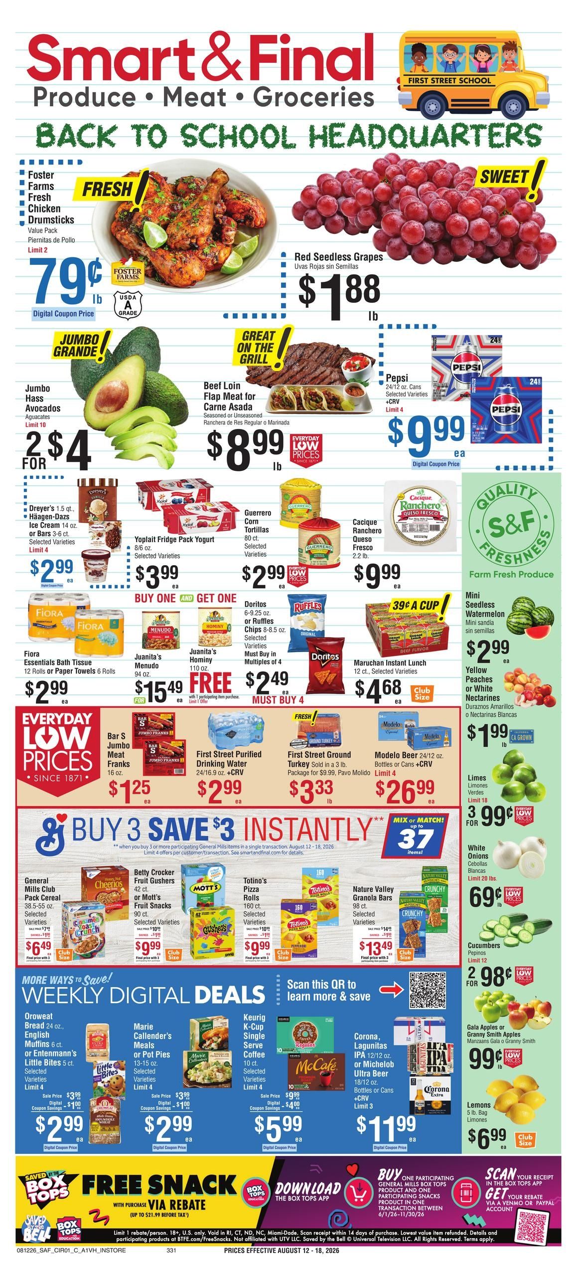 Smart & Final (CA) Weekly Ad August 12 - 18, 2026