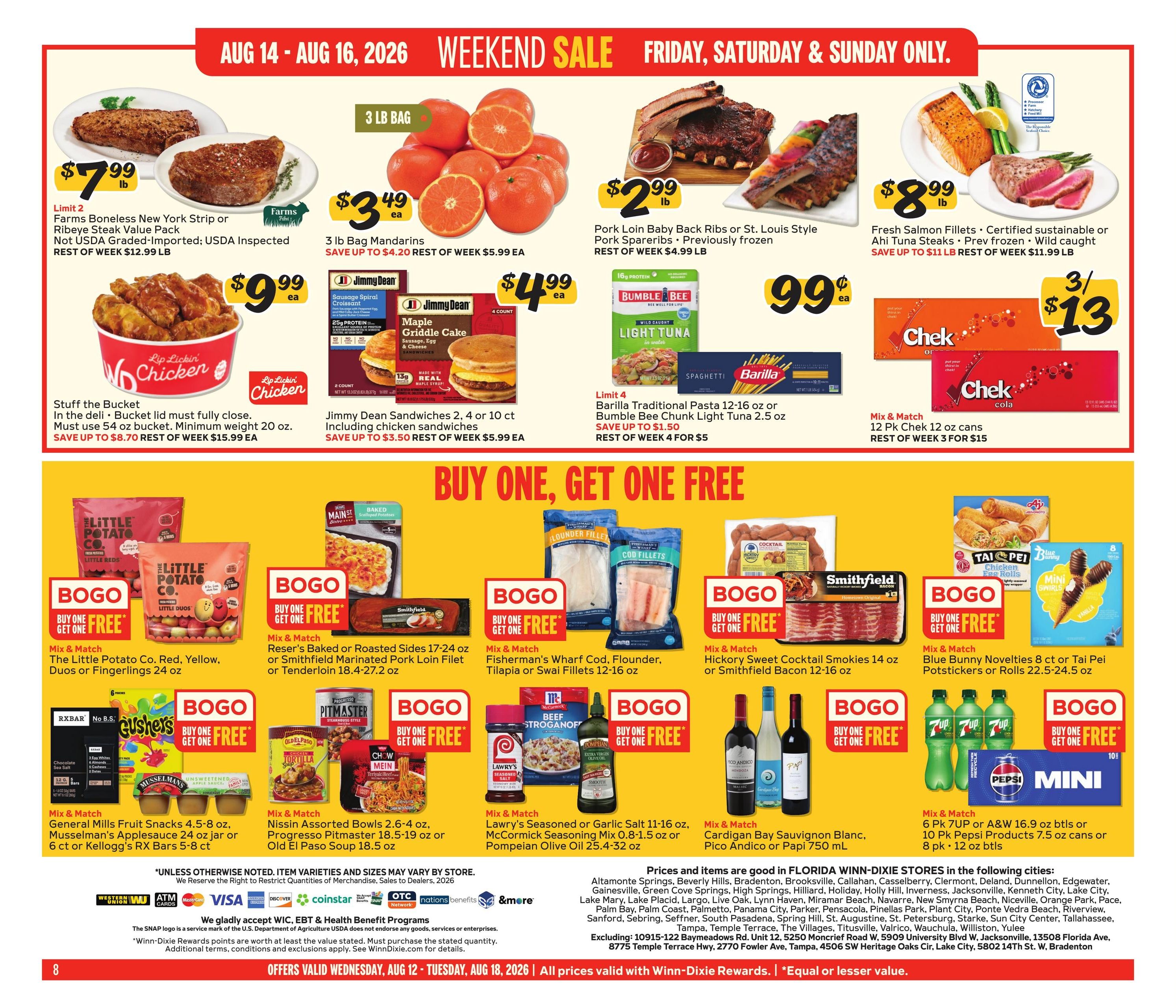 Winn-Dixie (FL, GA) Weekly Ad August 12 - 18, 2026