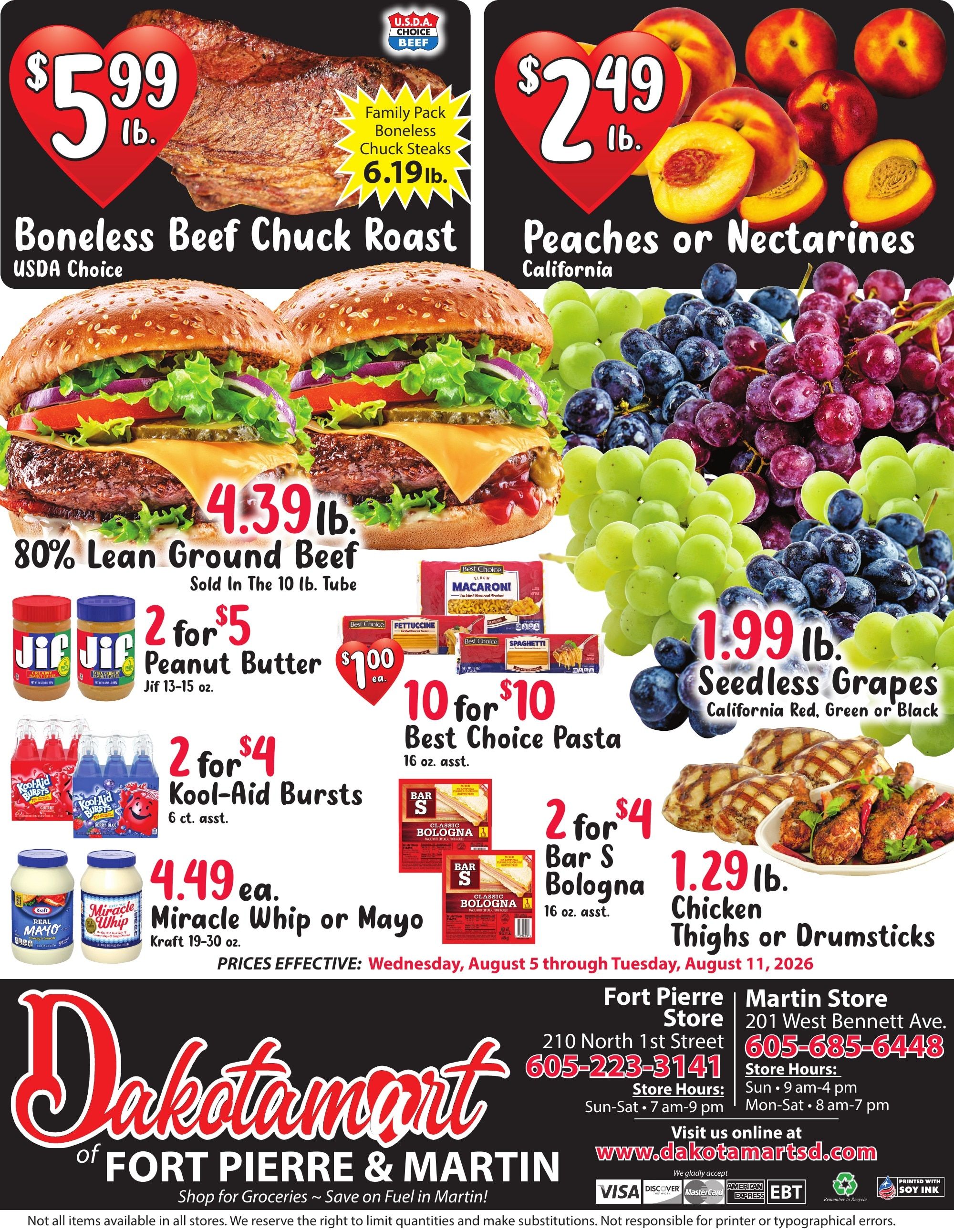 Dakotamart (South Dakota) Weekly Ad August 5 - 11, 2026