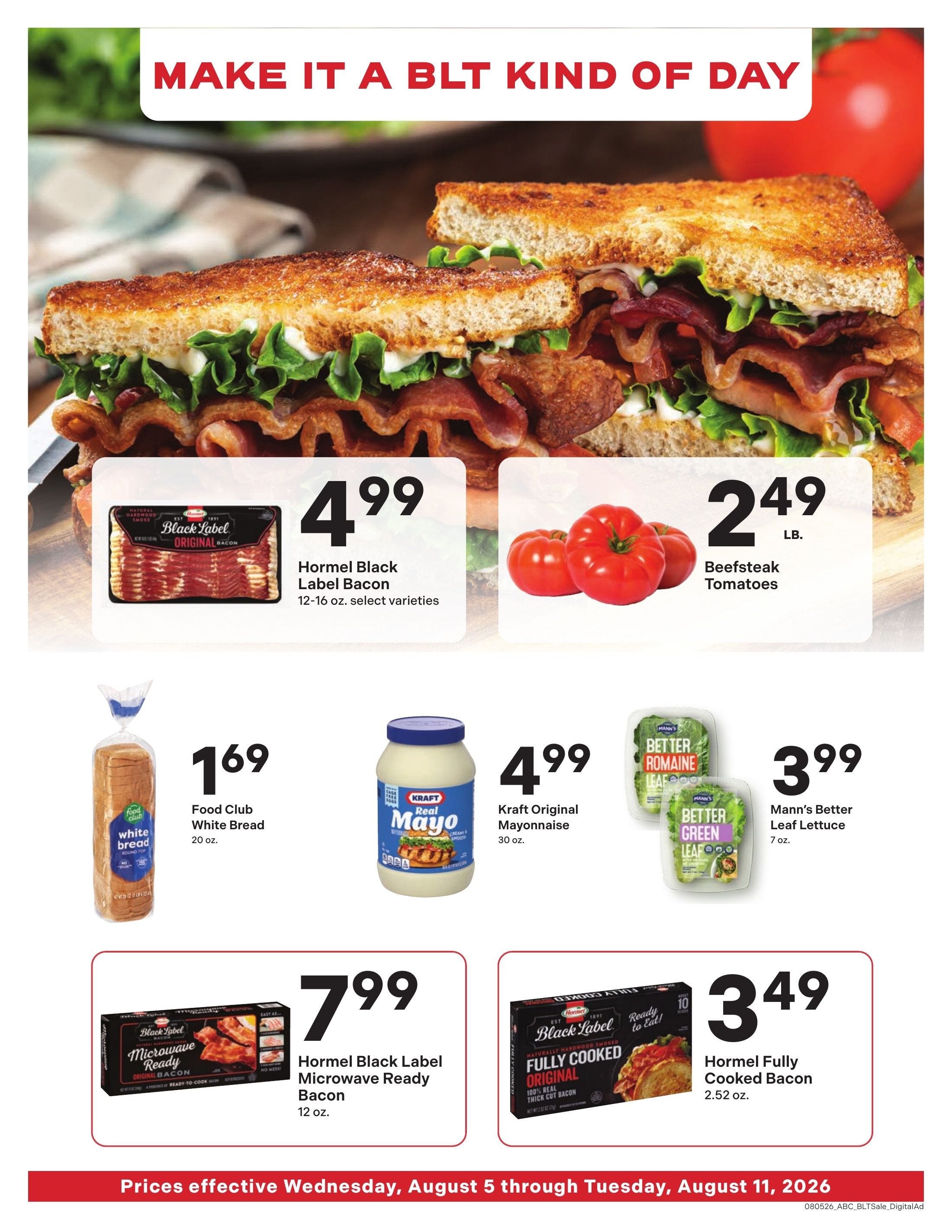 Kessler's Grocery BLT Sale Weekly Ad August 5 - 11, 2026