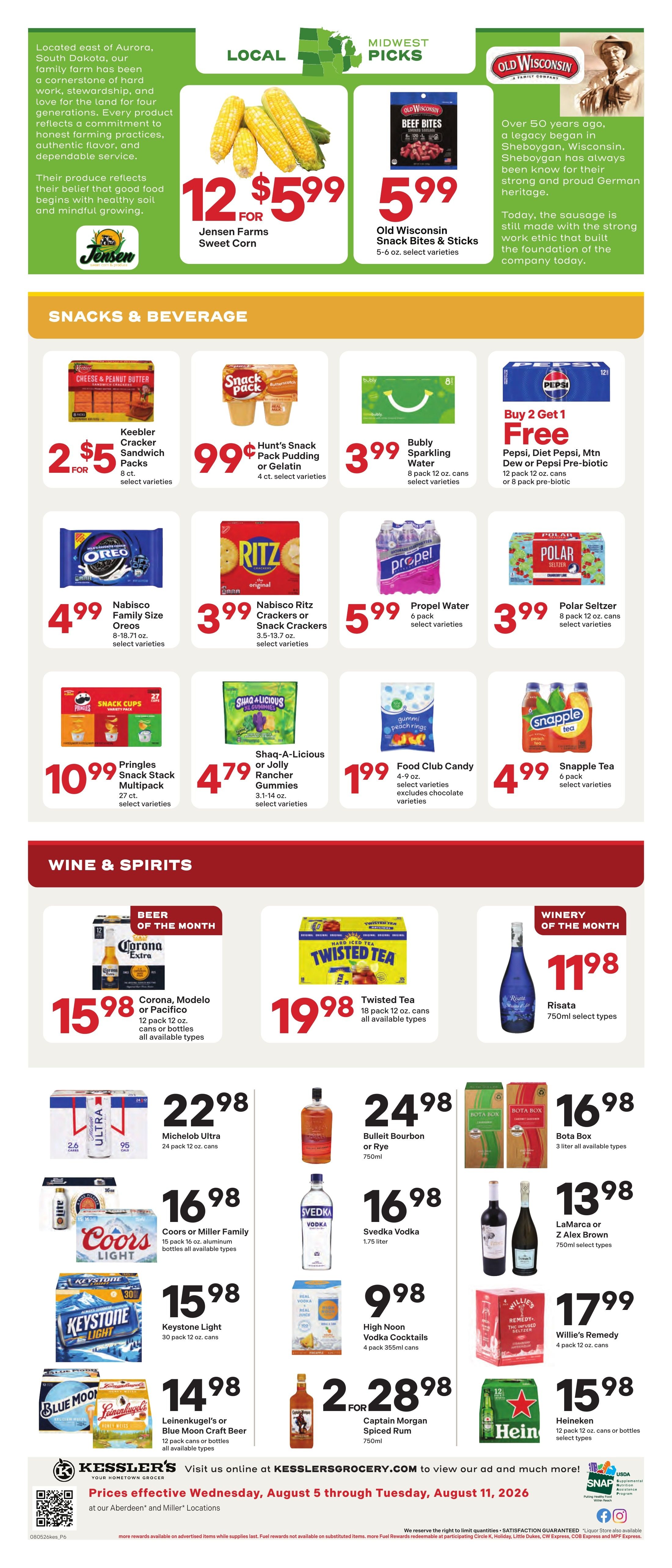 Kessler's Grocery Weekly Ad August 5 - 11, 2026